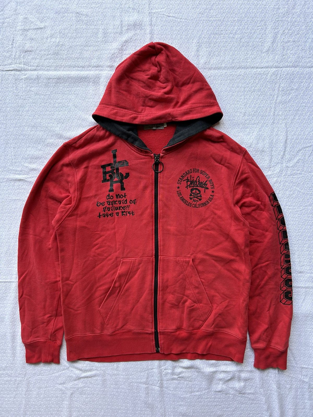 Japanese Brand Japanese Blue Cross Poem Zip Hoodie Size US L / EU 52-54 / 3 - 1 Thumbnail
