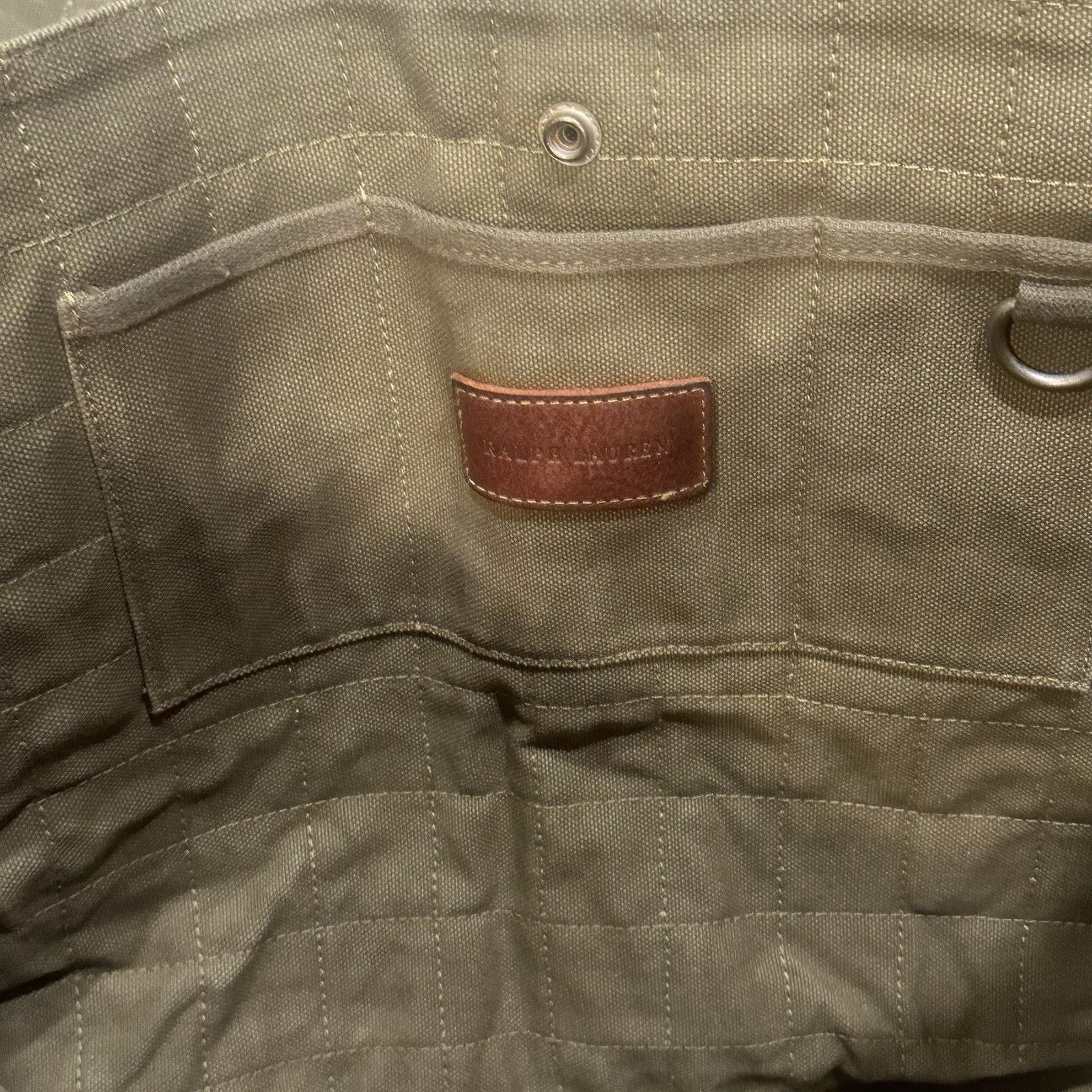 Ralph Lauren NWT Ralph Lauren Distressed Military Canvas Messenger Bag Size ONE SIZE - 13 Thumbnail