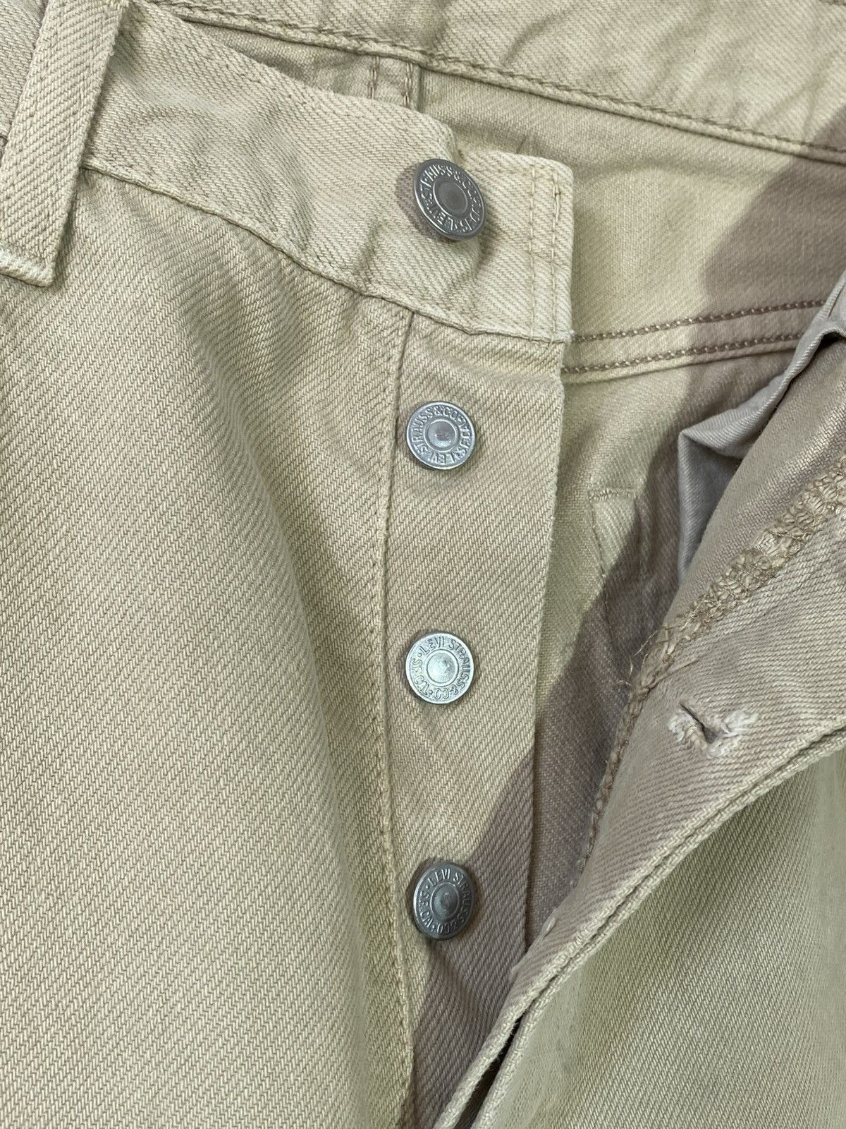 Levi's 90s Vintage Levis 501 34х30 Beige Denim Jeans Size US 34 / EU 50 - 12 Thumbnail