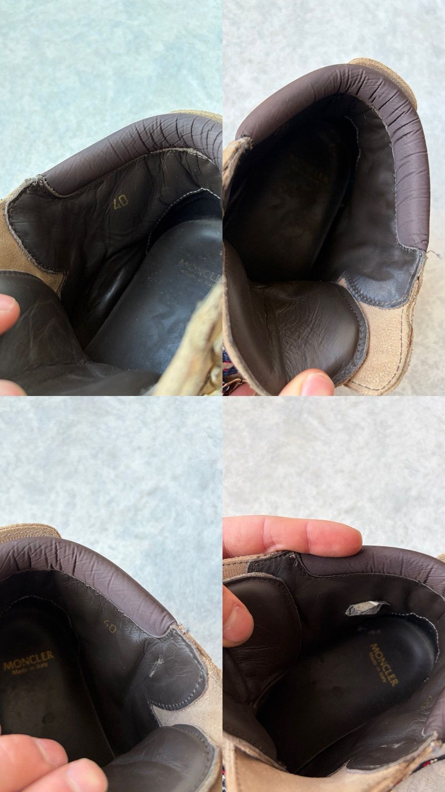 Moncler Moncler Blanche Glittered Suede Ankle Hiking Vibram Boots Size US 10 / IT 40 - 12 Thumbnail