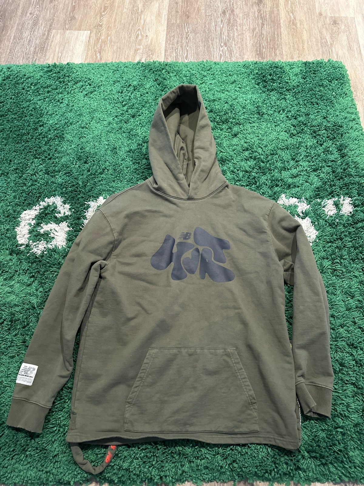 image of New Balance x he Bembury Hoodie in Green, Men's (Size Large)