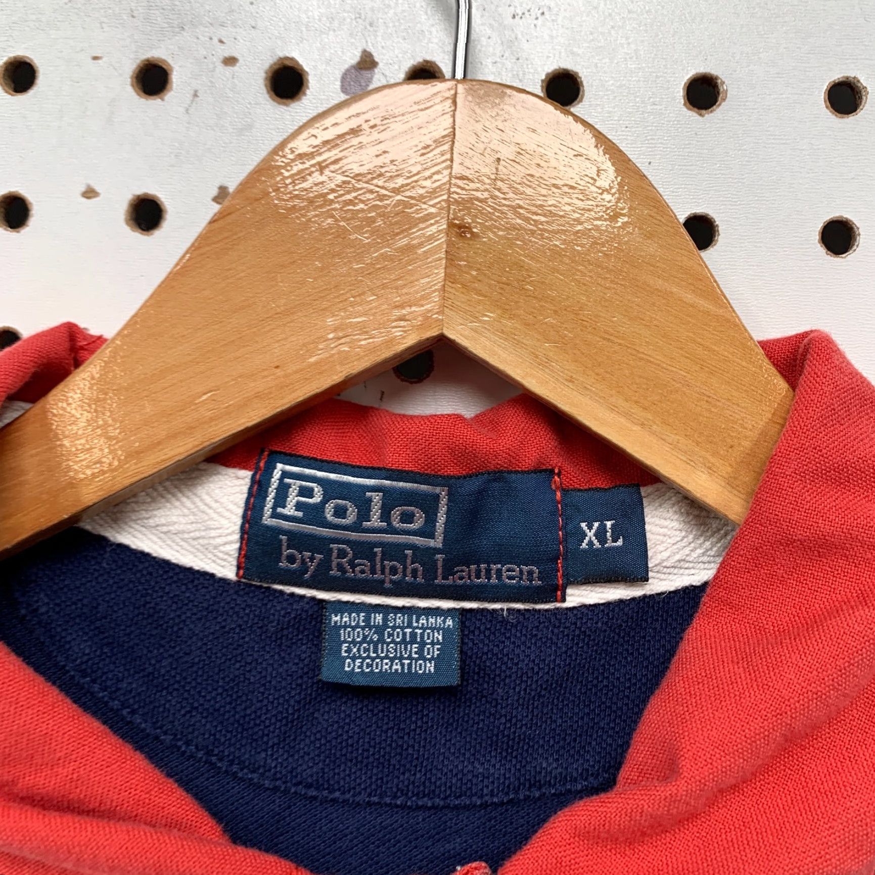 Polo Ralph Lauren VINTAGE Polo Ralph Lauren Rugby Shirt Men XL Blue Collared Nautical HMS 24x28.5 Size US XL / EU 56 / 4 - 7 Thumbnail