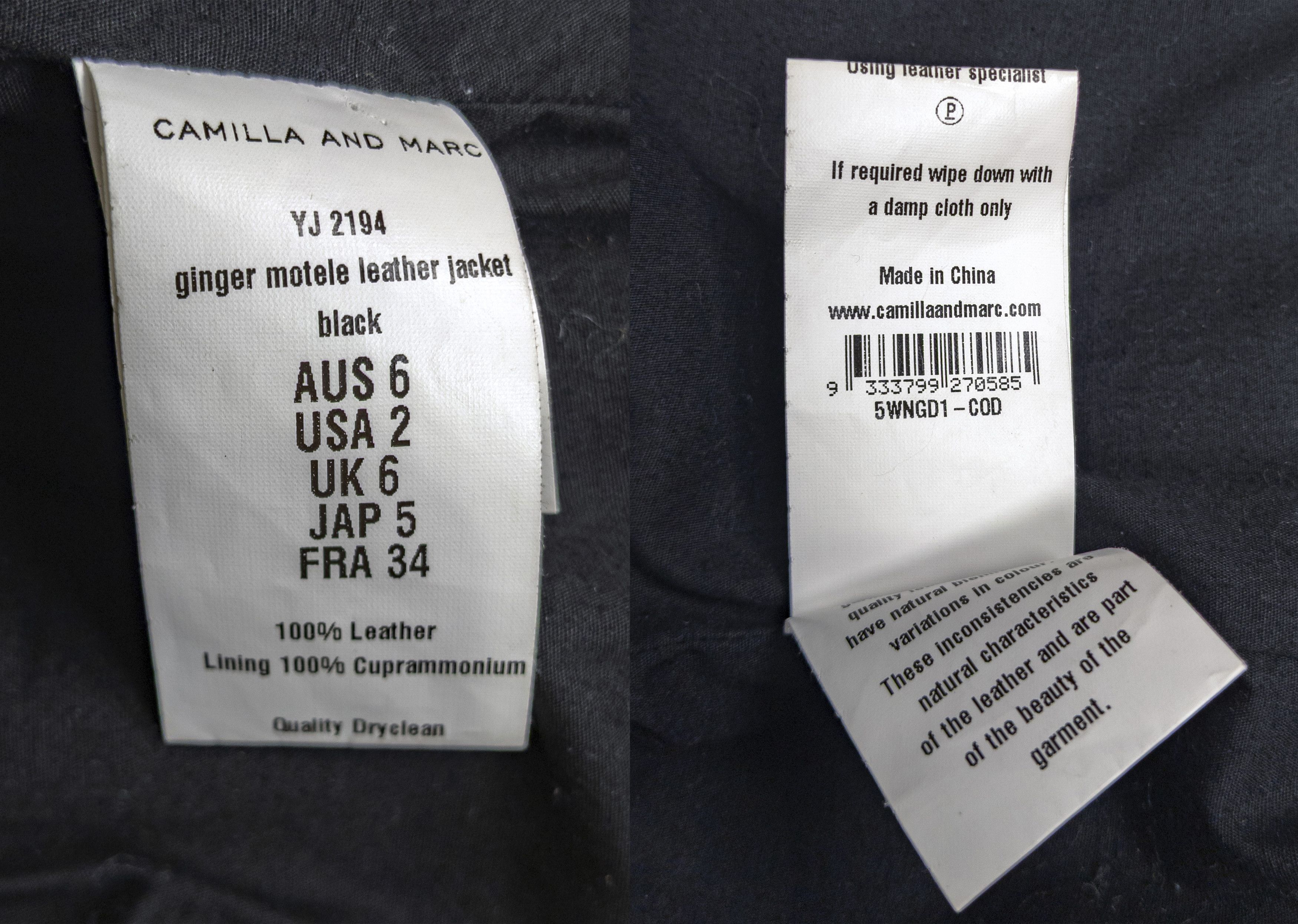 Other Designer Leather Biker Jacket Camilla and Marc Size XS / US 0-2 / IT 36-38 - 15 Thumbnail