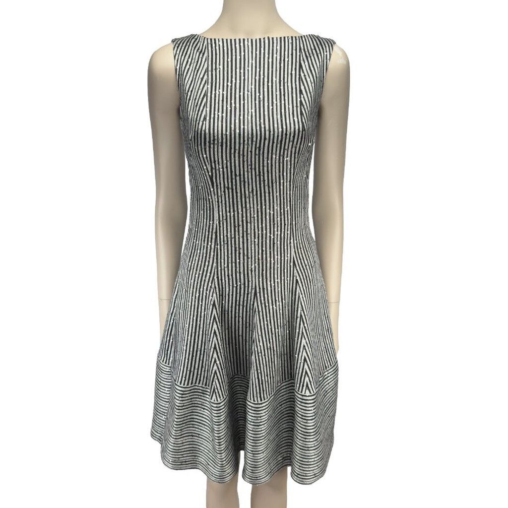 Other TALBOT RUBHOF Cocktail A-Line Black Grey Dress sz 36 / 6 Size M / US 6-8 / IT 42-44 - 2 Thumbnail