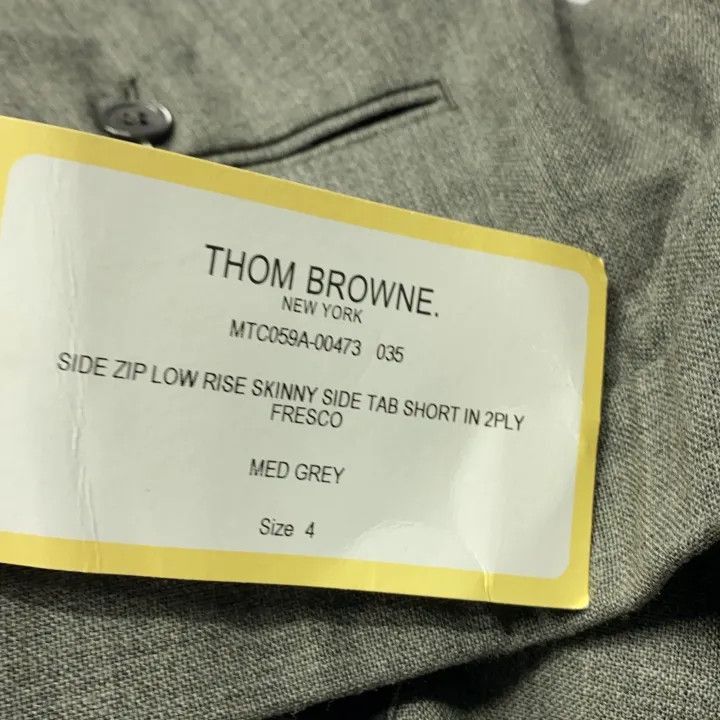 Thom Browne Thom Browne Gray Striped Zipper Shorts -2507 Size US 27 - 2 Thumbnail