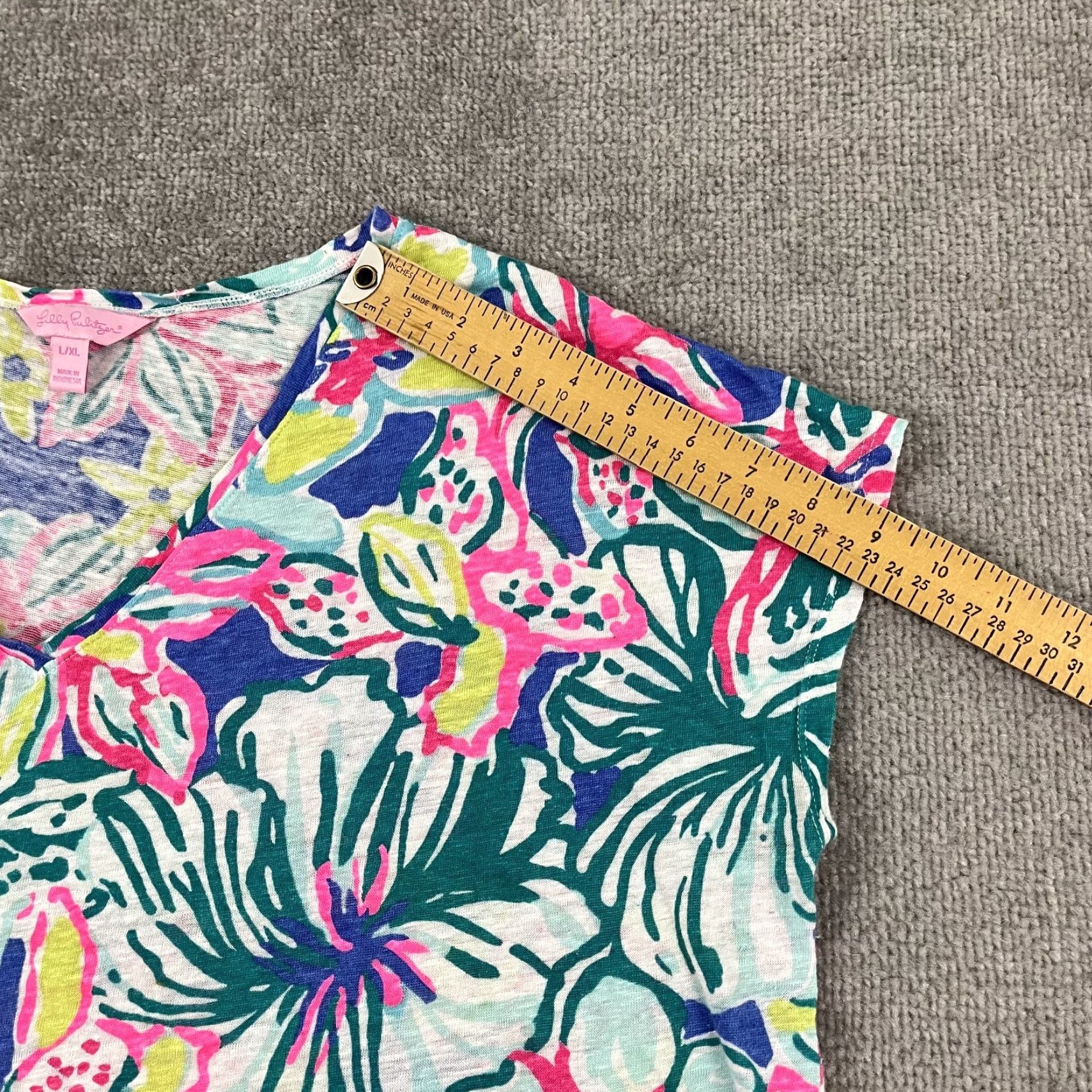 Lilly Pulitzer VINTAGE Lilly Pulitzer Blouse Women L/XL Floral Linen Casual Summer Beach Size L / US 10 / IT 46 - 5 Thumbnail
