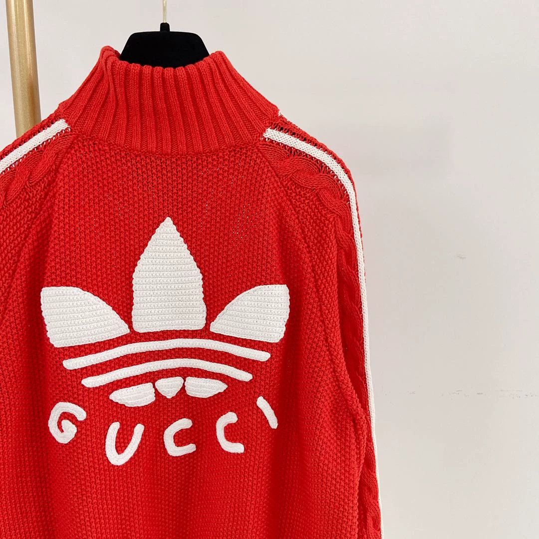 Gucci Gucci x Red Knit Jacket S Size S / US 4 / IT 40 - 5 Thumbnail