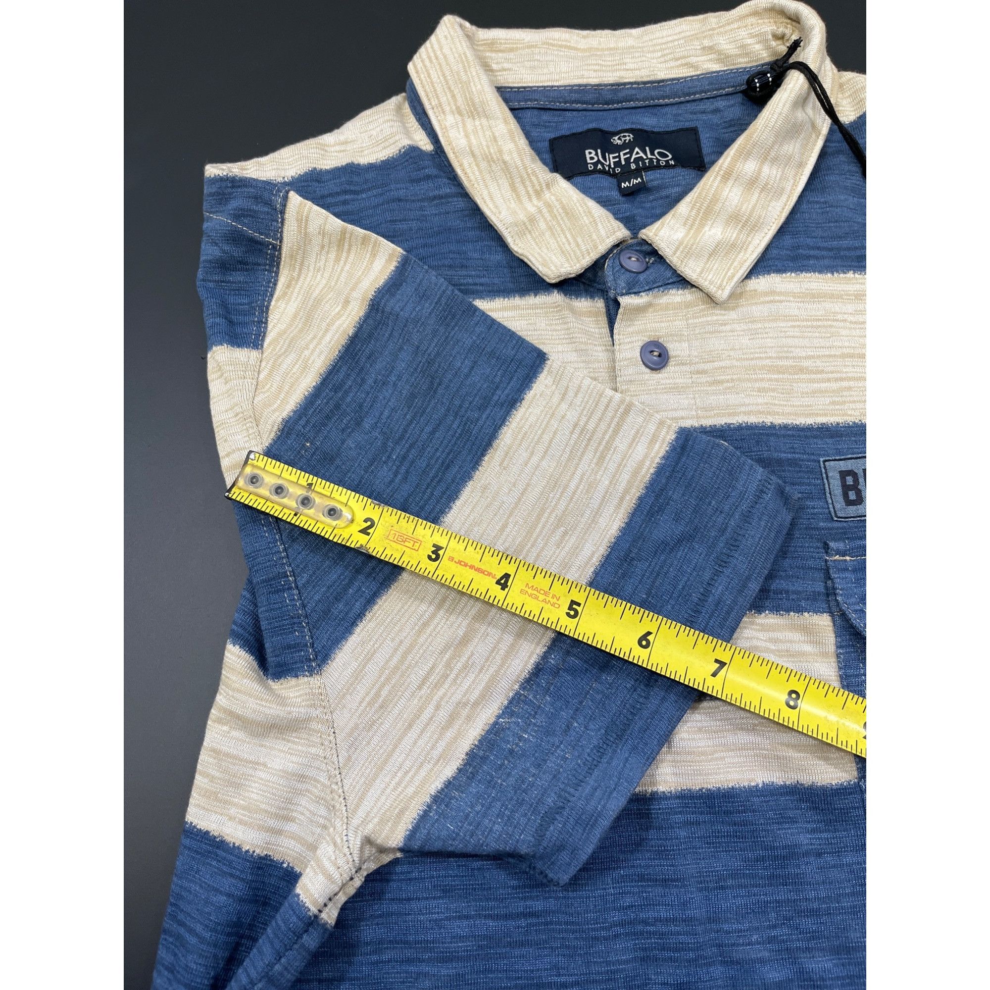 Buffalo David Bitton Buffalo David Bitton Men's Blue/Beige Shirt/T-Shirt SzM SKU Size US M / EU 48-50 / 2 - 8 Thumbnail
