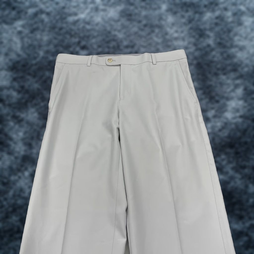 Peter Millar Peter Millar Pants Mens 34x30 Gray Durham Crown Sport Golf Chino High Drape Pants Mens 34x30 Gray Size US 34 / EU 50 - 1 Thumbnail