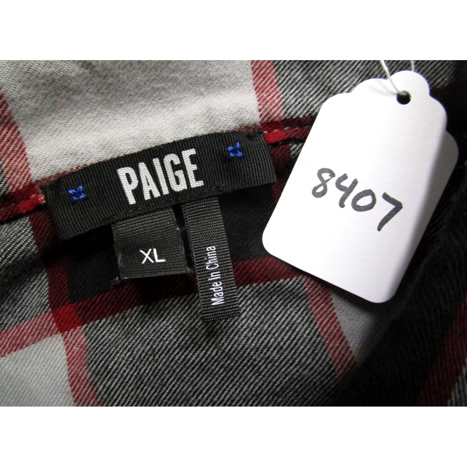 Paige Paige Shirt Men XL Black Plaid Long Sleeve Button Up Lumberjack Logger Size US XL / EU 56 / 4 - 7 Thumbnail
