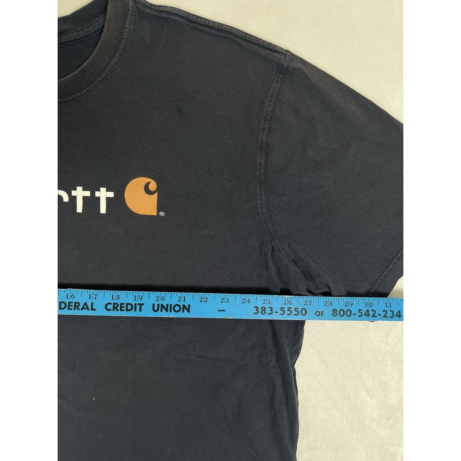 Carhartt Vintage Carhartt T-Shirt Size 2XL Navy Blue Spell Out Staine Size US XXL / EU 58 / 5 - 8 Thumbnail