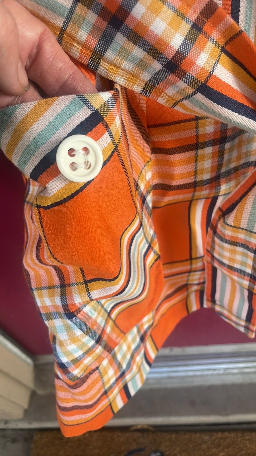 Vintage MARSIS California Vintage 60’s orange plaid blazer Size M / US 6-8 / IT 42-44 - 7 Thumbnail