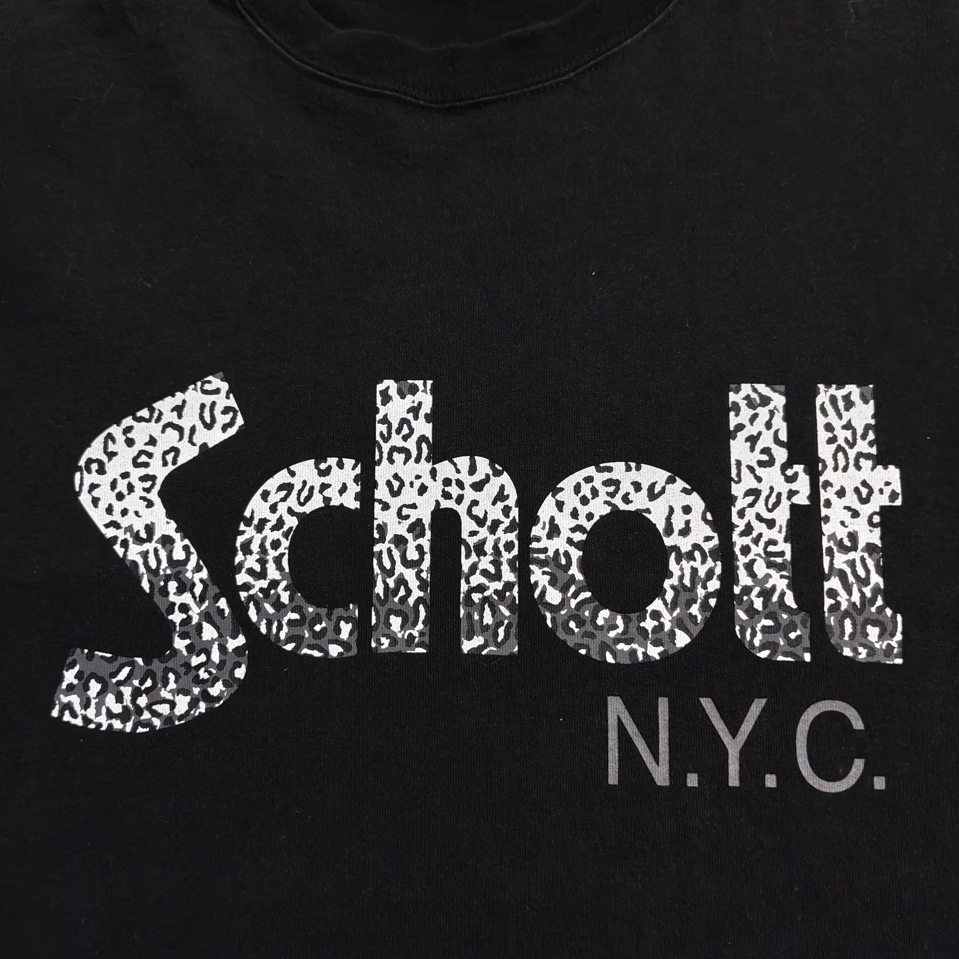 Schott SCHOTT Big Logo Leopard Print Long Sleeve Tshirt Size US M / EU 48-50 / 2 - 3 Thumbnail