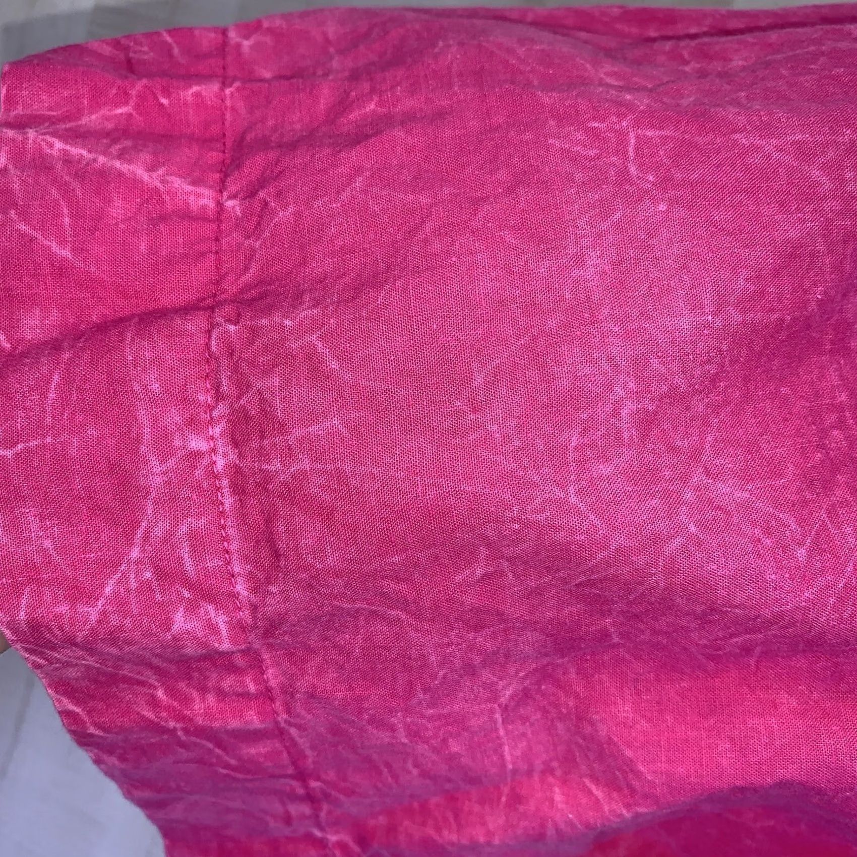 Frame VINTAGE Rame Shirt Womens Crop Tie Front Cotton Top Pink L-7038 1980s 1990s Ladies Size L / US 10 / IT 46 - 5 Thumbnail