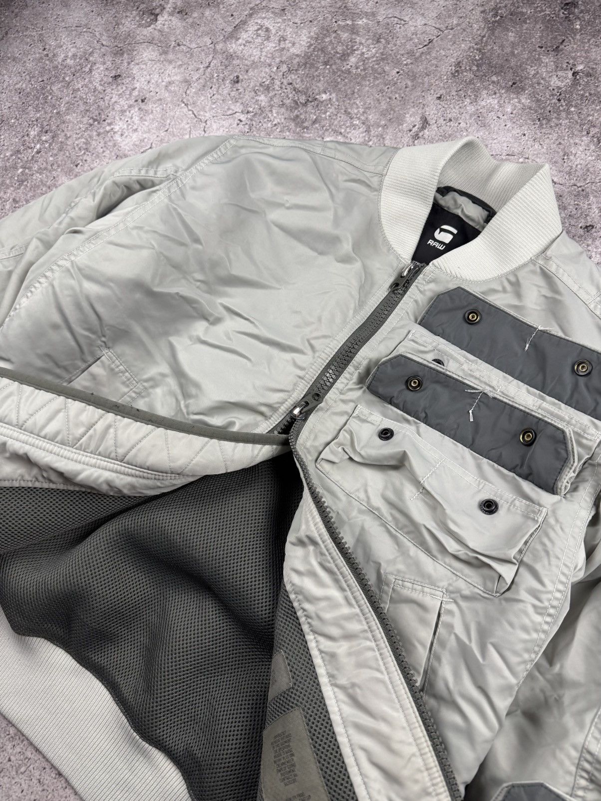 G-Star G-Star E Harness Windbreaker Stripped Multipocket Bomber Size US M / EU 48-50 / 2 - 6 Thumbnail