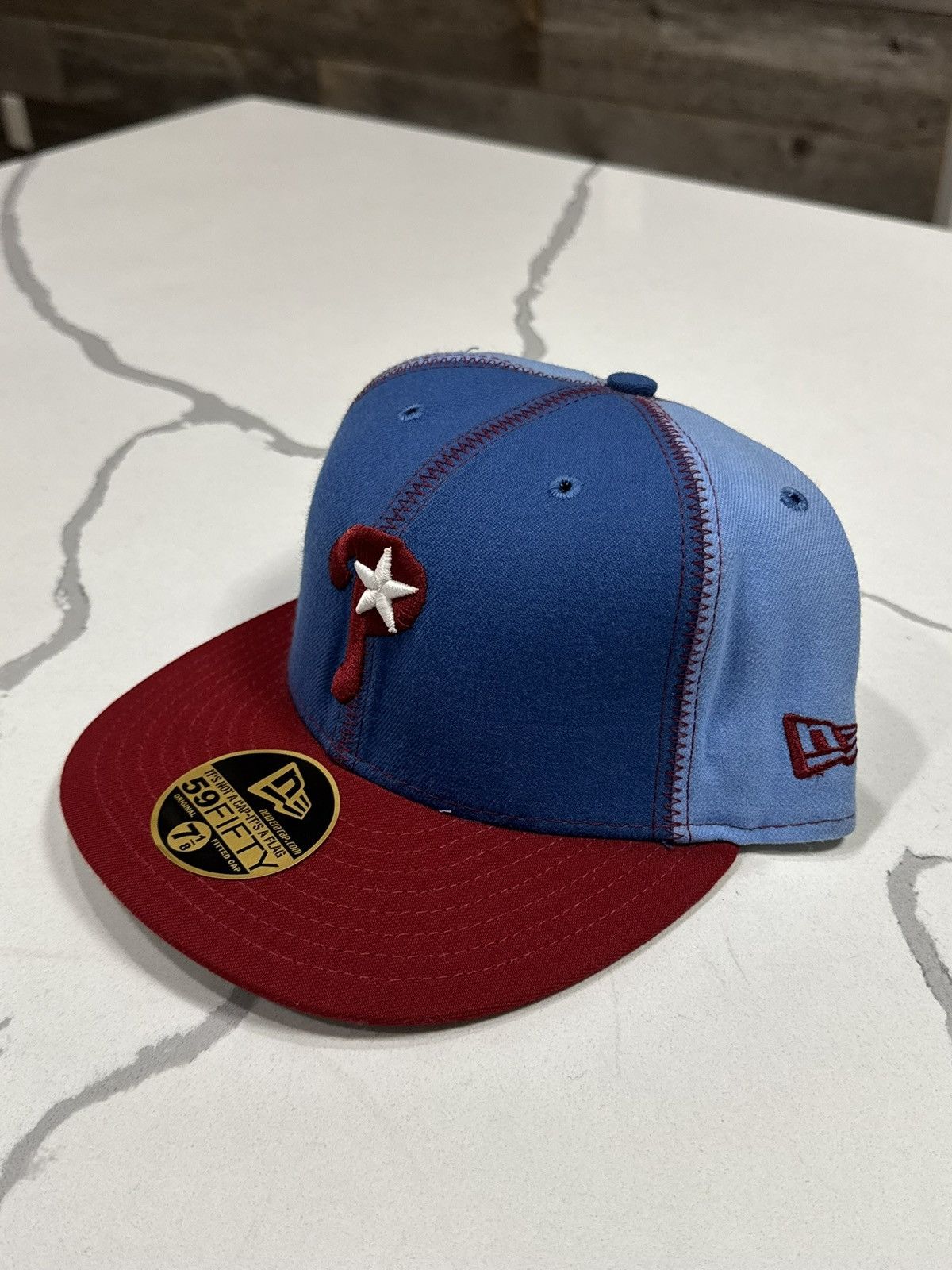 New Era Vintage Philadelphia Phillies Pin Wheel Fitted Baseball Cap Size ONE SIZE - 10 Thumbnail