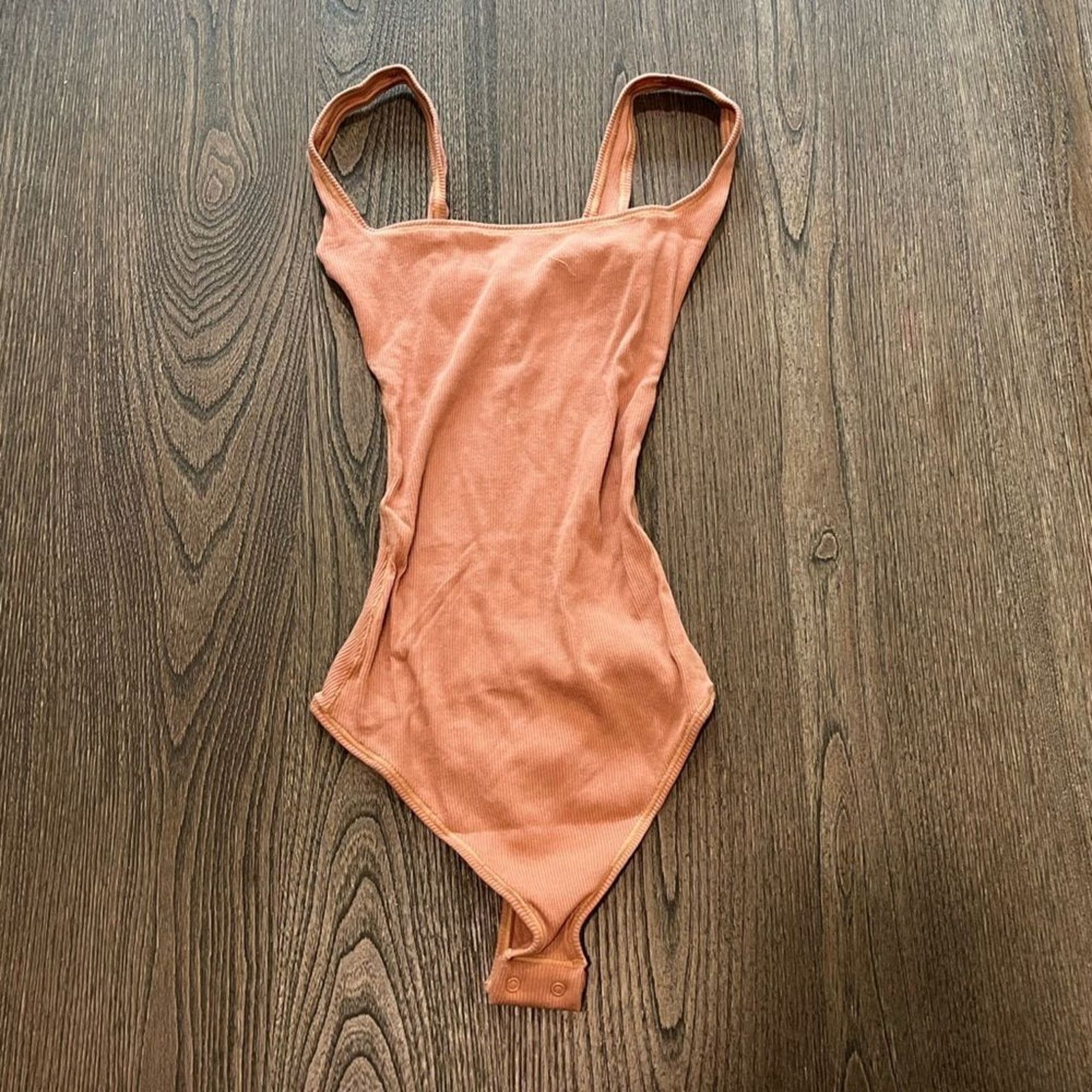 SKIMS NWT Skims Ribbed Stretch Cotton Bodysuit Sedona Size XXS Size XXS / US 00 / IT 34 - 1 Thumbnail