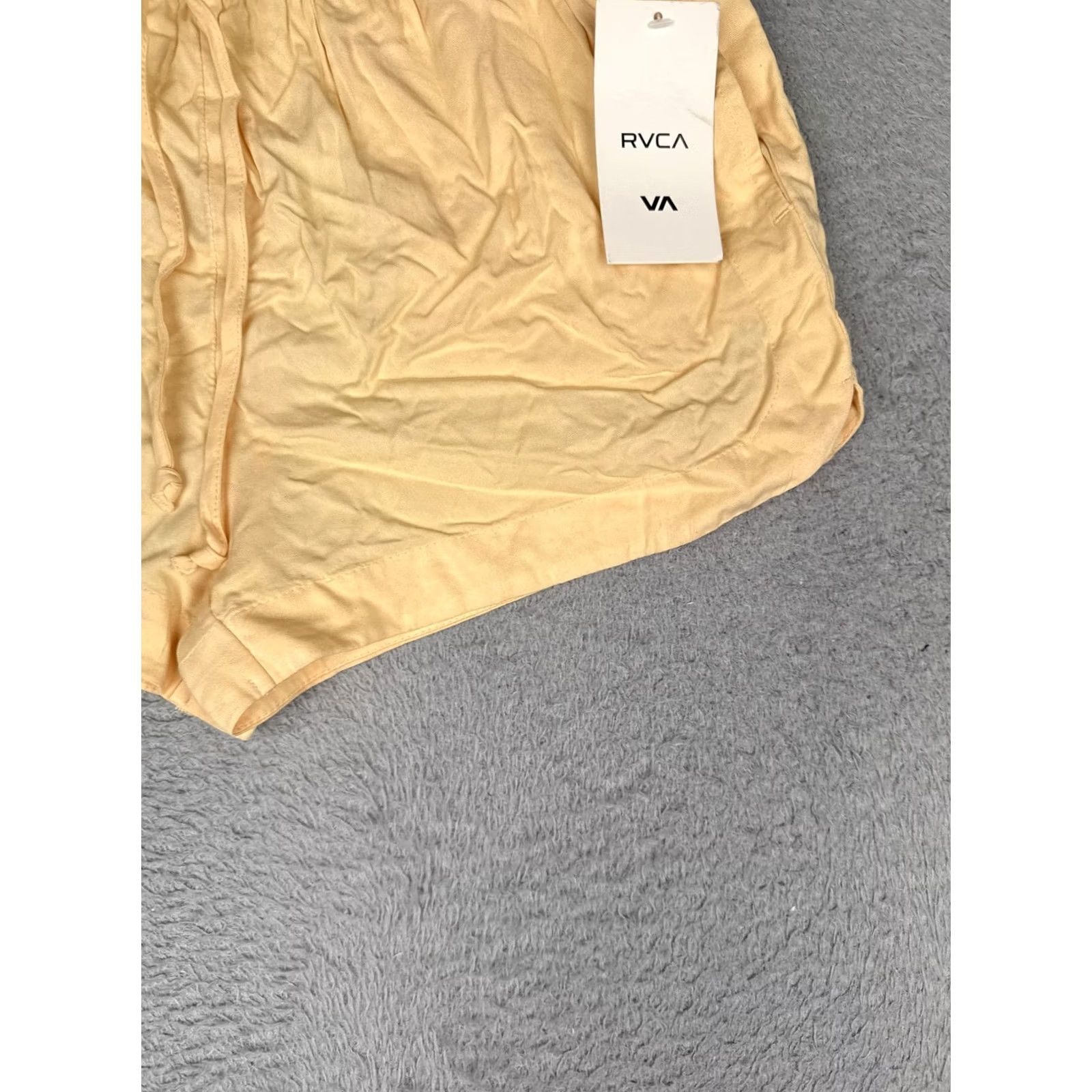 Rvca Hot Pants Womens 10 Orange Elastic Drawstring Beach Shorts New Yume Woven, Women's (Size 32) — image 2 of 6