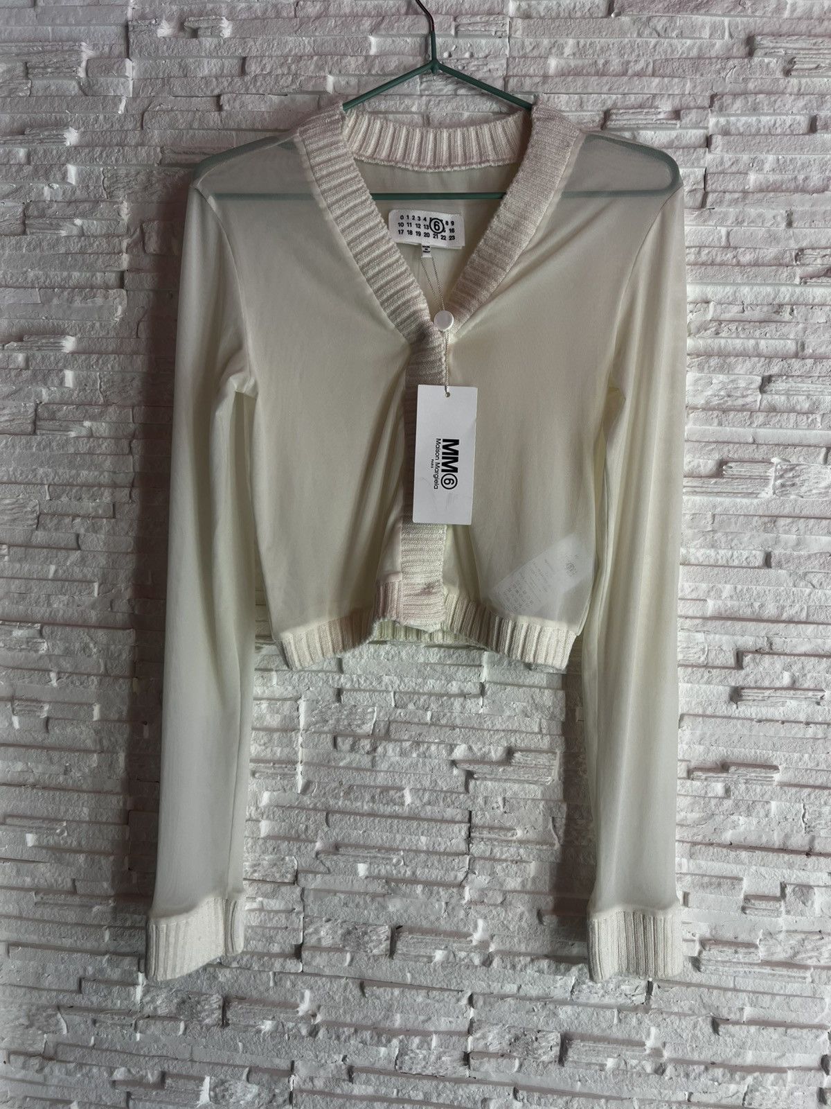 Maison Margiela MM6 Maison Margiela Mesh Cardigan Ivory Size M New Size M / US 6-8 / IT 42-44 - 5 Thumbnail