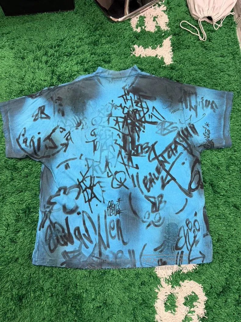 Balenciaga Balenciaga Blue Manchester United Graffiti Tee. Size US XS / EU 42 / 0 - 4 Thumbnail