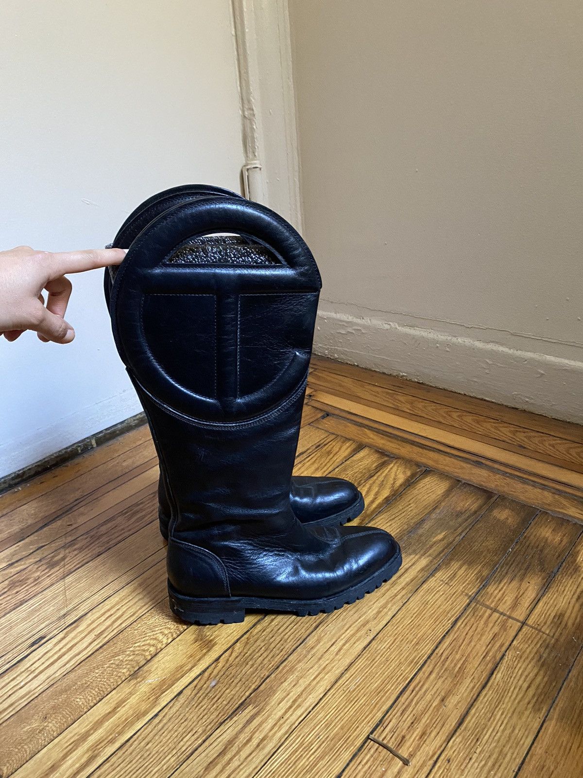 Telfar Telfar Leather Boots Size US 8 / IT 38 - 1 Thumbnail