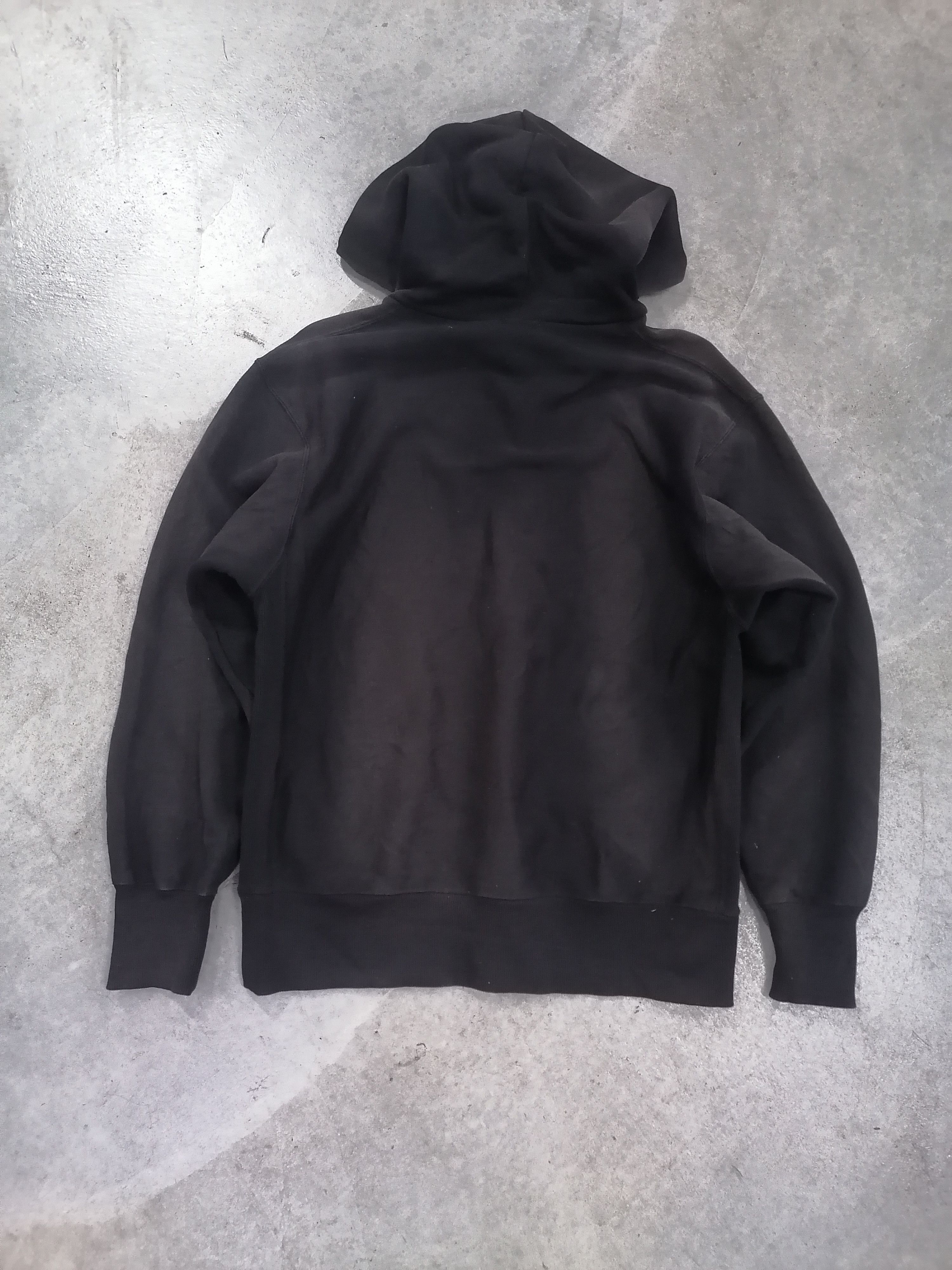 Japanese Brand Trashed Faded Black GU Hoodies Size US M / EU 48-50 / 2 - 7 Thumbnail