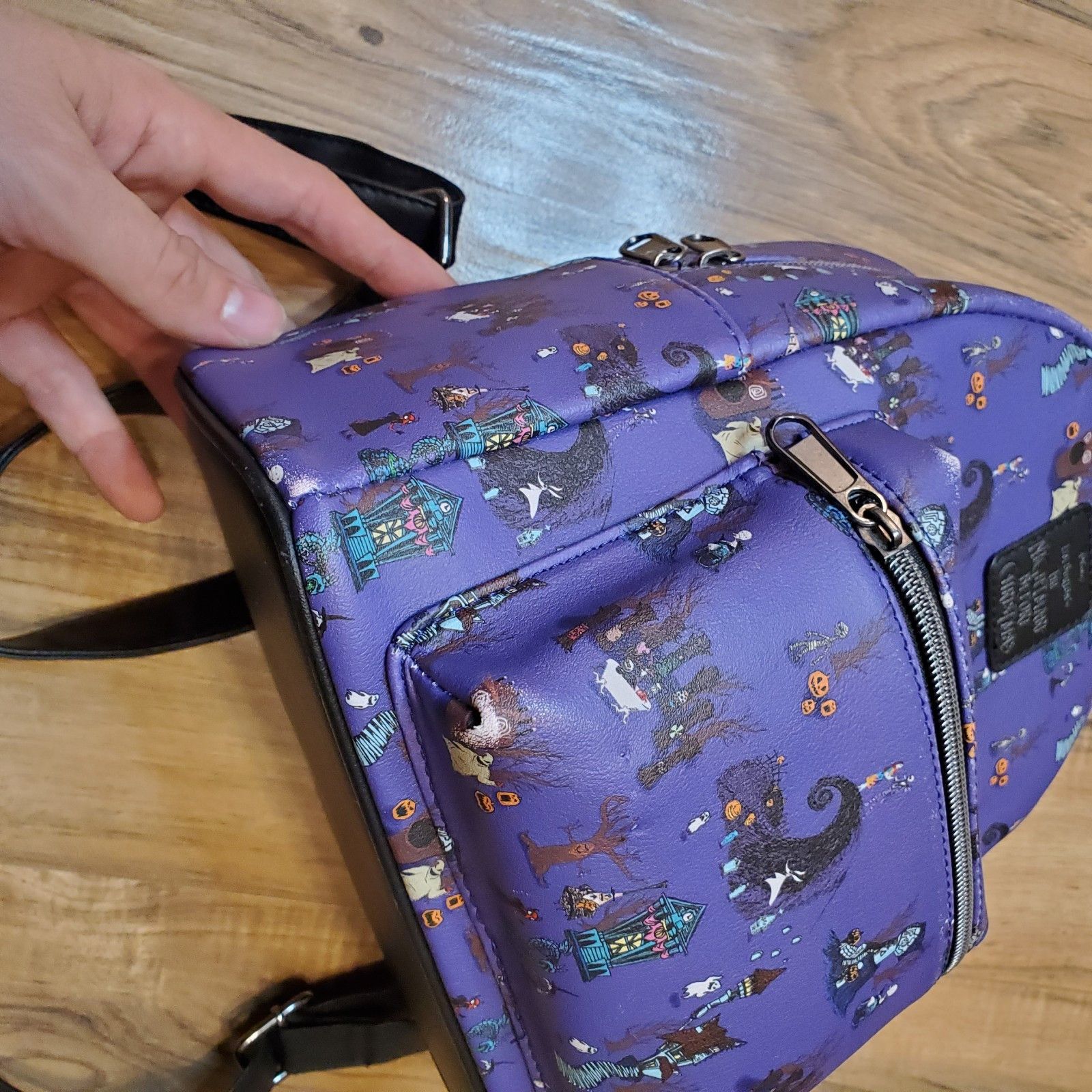 Disney Disney Loungfly Nightmare Before Christmas Backpack Purple Size ONE SIZE - 4 Thumbnail