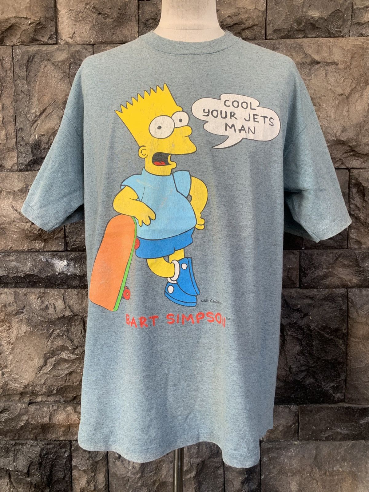 Vintage Vintage 90s Matt Groening Bart Simpson Cartoon T shirt Size US XL / EU 56 / 4 - 1 Thumbnail