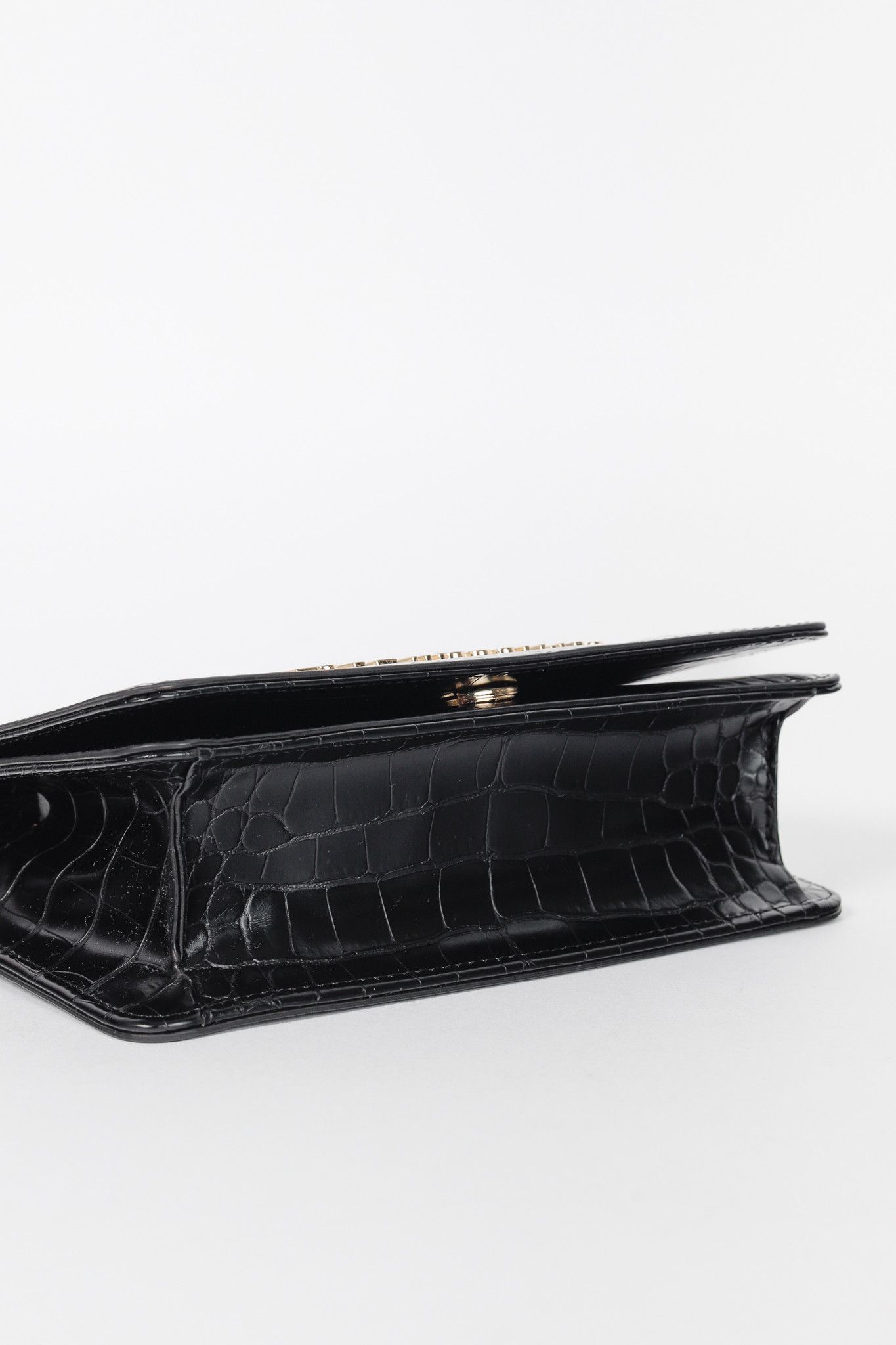 Love Moschino Love Moschino Nero PU Croco Flap Crossbody Bag Size ONE SIZE - 5 Thumbnail