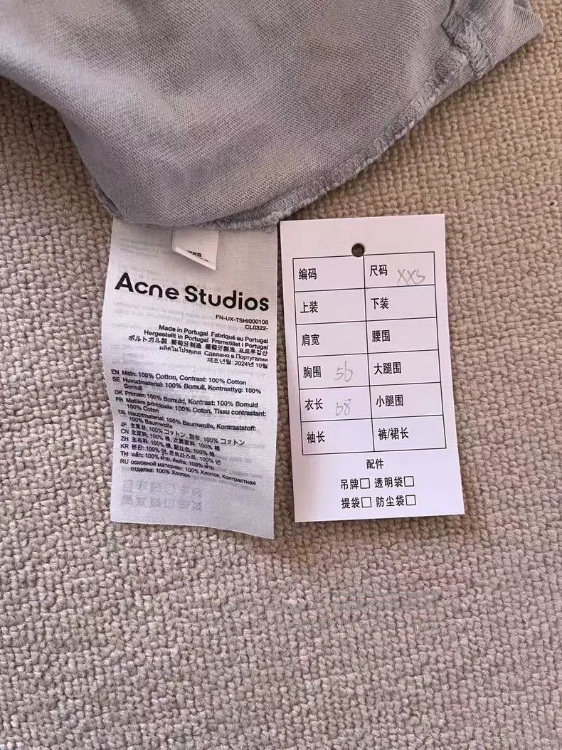 Acne Studios Acne Studios Logo print round-neck loose two-piece long-sl Size US XXS / EU 40 - 5 Thumbnail