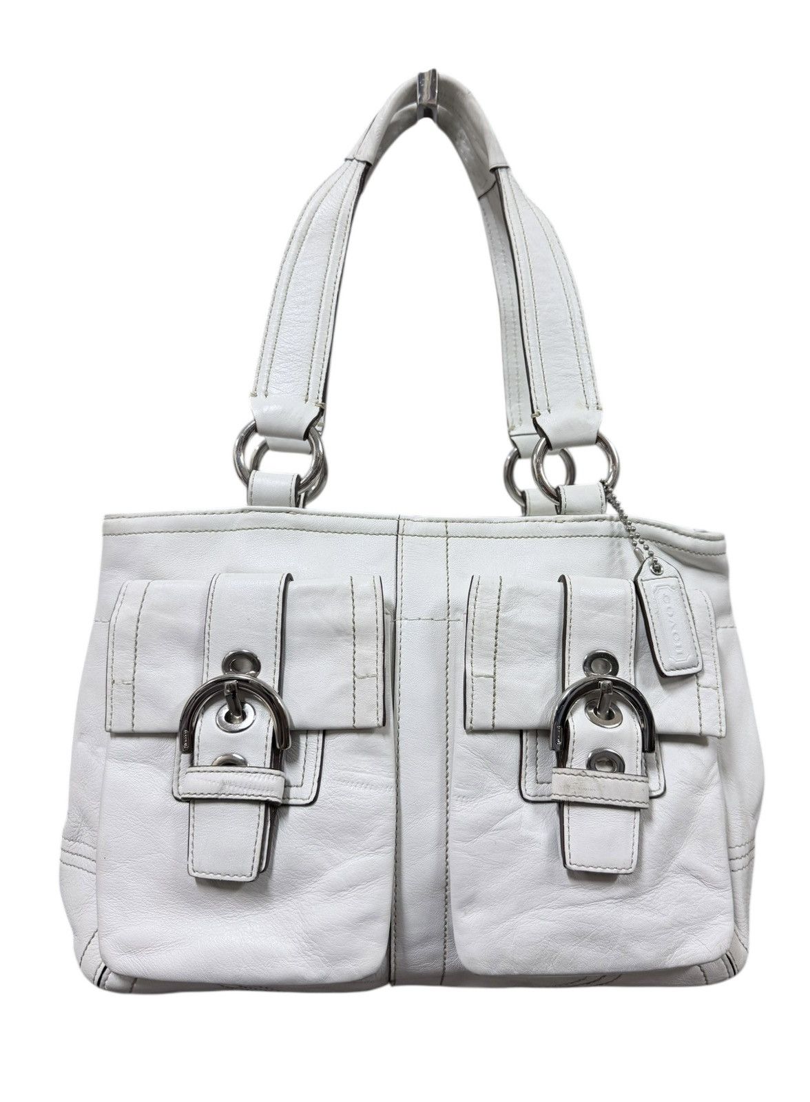 Coach Coach Hamilton Hobo Leather White Bag Size ONE SIZE - 1 Thumbnail