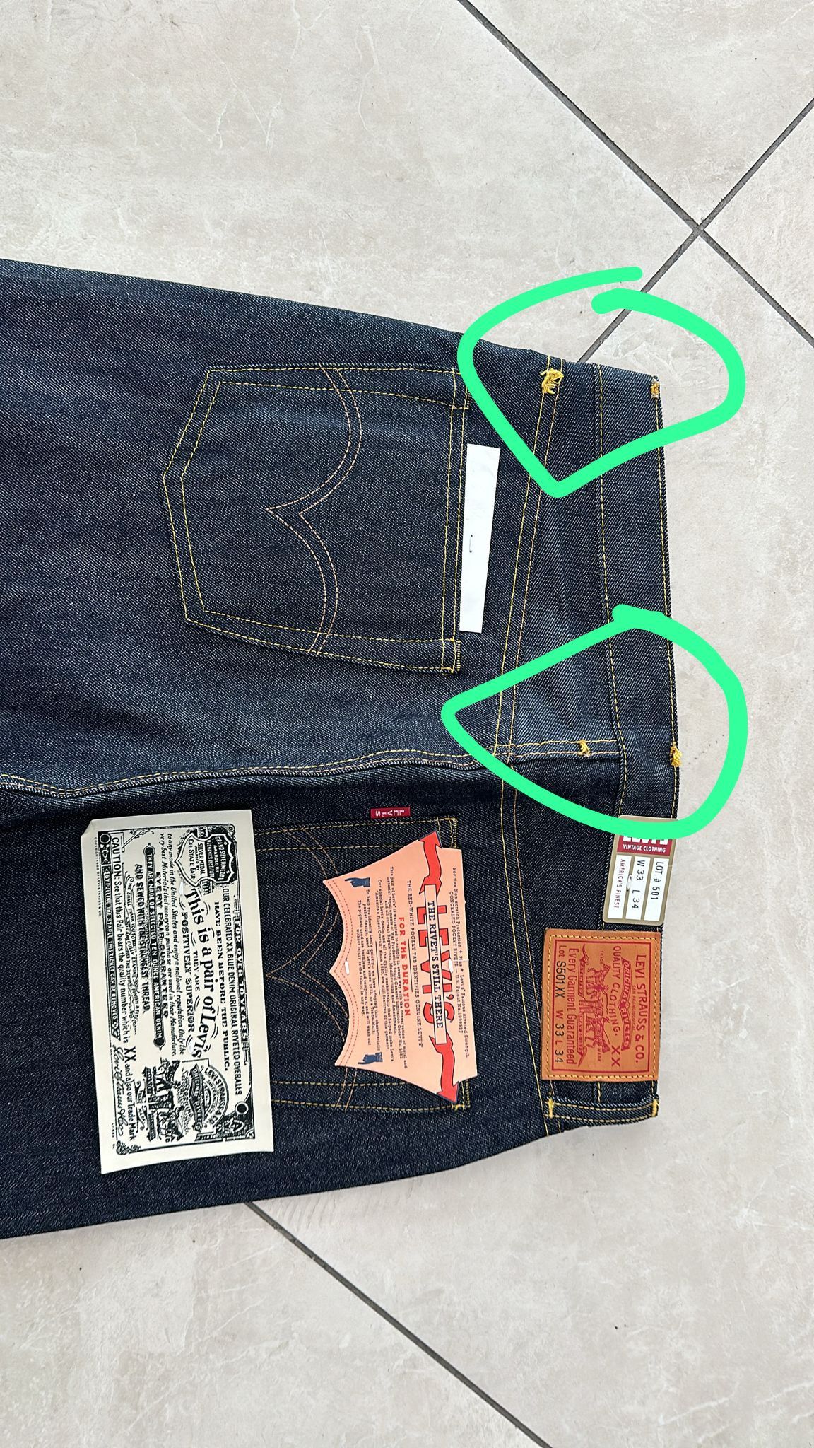 Levi's Vintage Clothing LVC Levi's Vintage Clothing 1944 S501 Perfect Imperfections Size US 33 - 3 Thumbnail