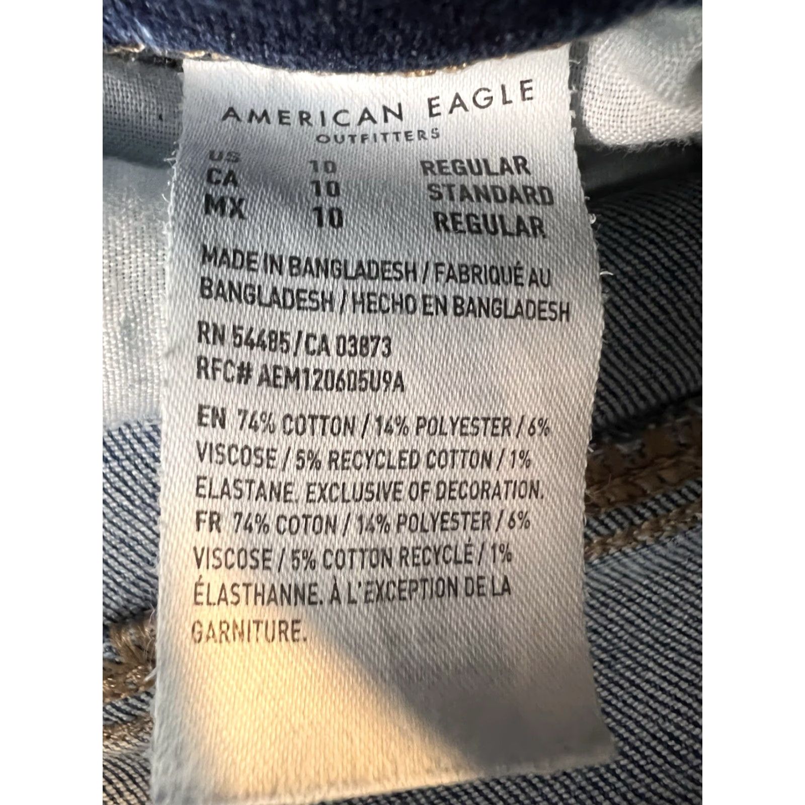 American Eagle Outfitters American Eagle Jeans Womens 10 29x26.5 Long Blue Mom Jean High Rise Boho Vintage No N/A Size 32" / US 10 / IT 46 - 7 Thumbnail