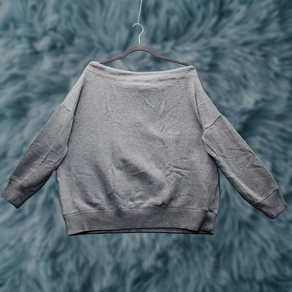Vintage Aerie Sweatshirt Womens Size S Gray Raglan Sleeve Off-the-Shoulder Tie Front Size S / US 4 / IT 40 - 1 Thumbnail