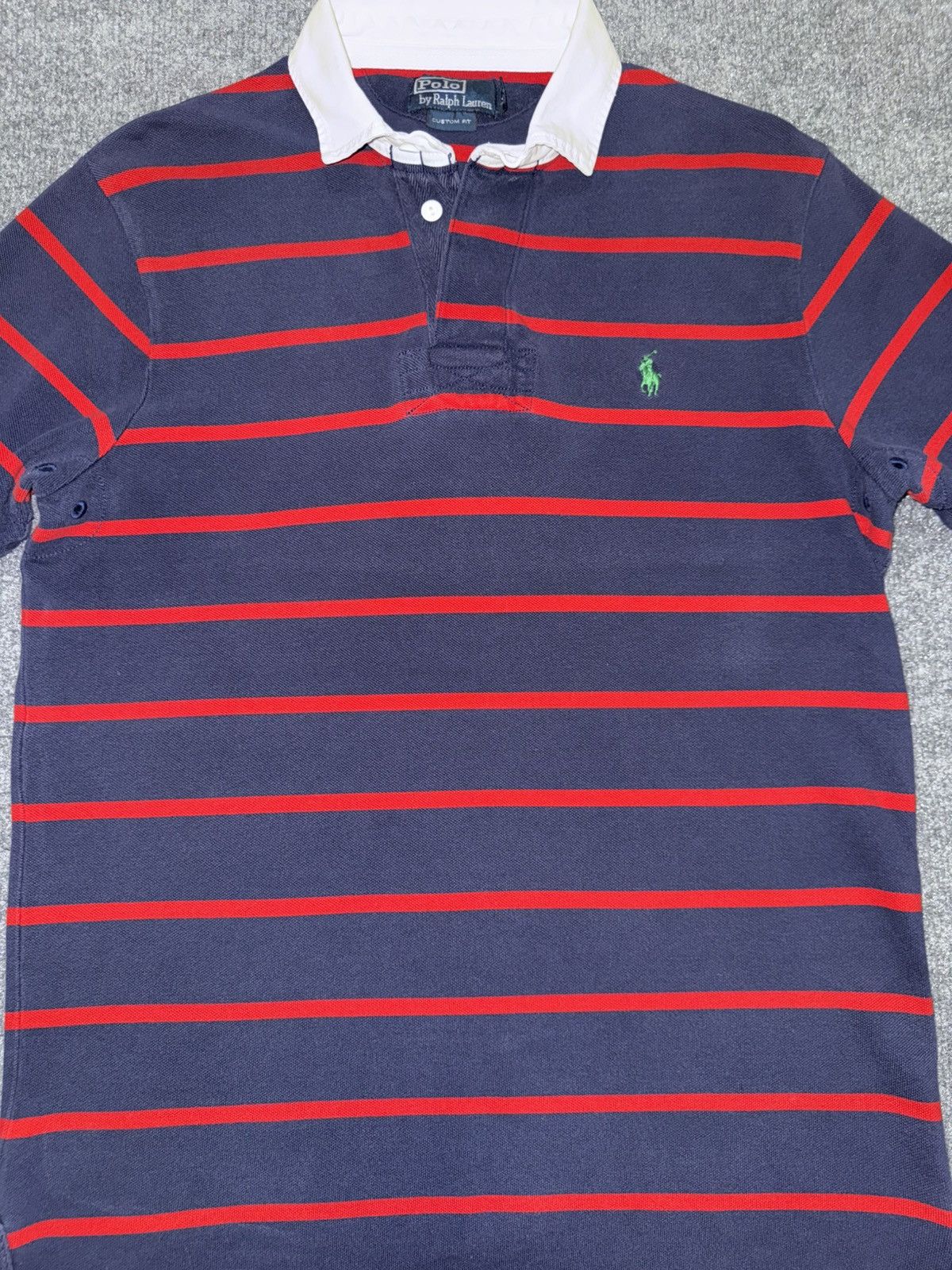 Polo Ralph Lauren Ralph Lauren Polo Rugby Stripe Navy Red Custom Fit M Size US M / EU 48-50 / 2 - 2 Thumbnail