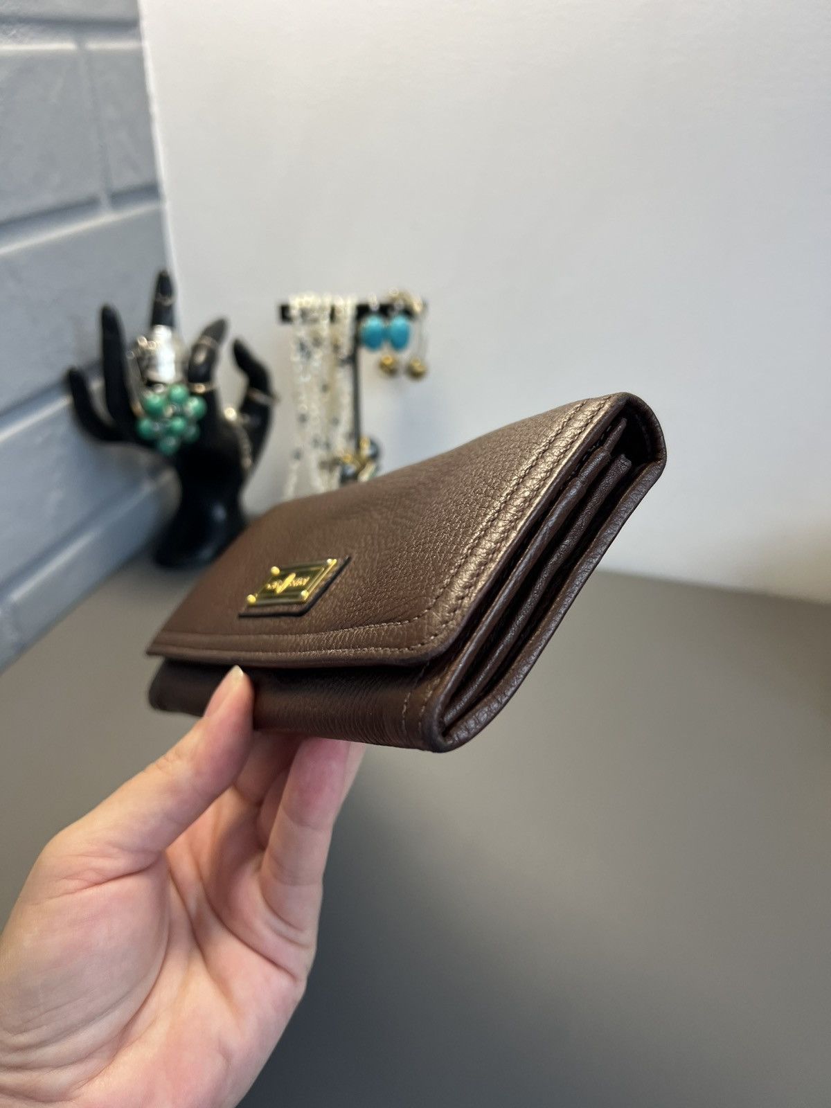 Car Shoe Car Shoe By Prada Leather Wallet Brown Size ONE SIZE - 2 Thumbnail