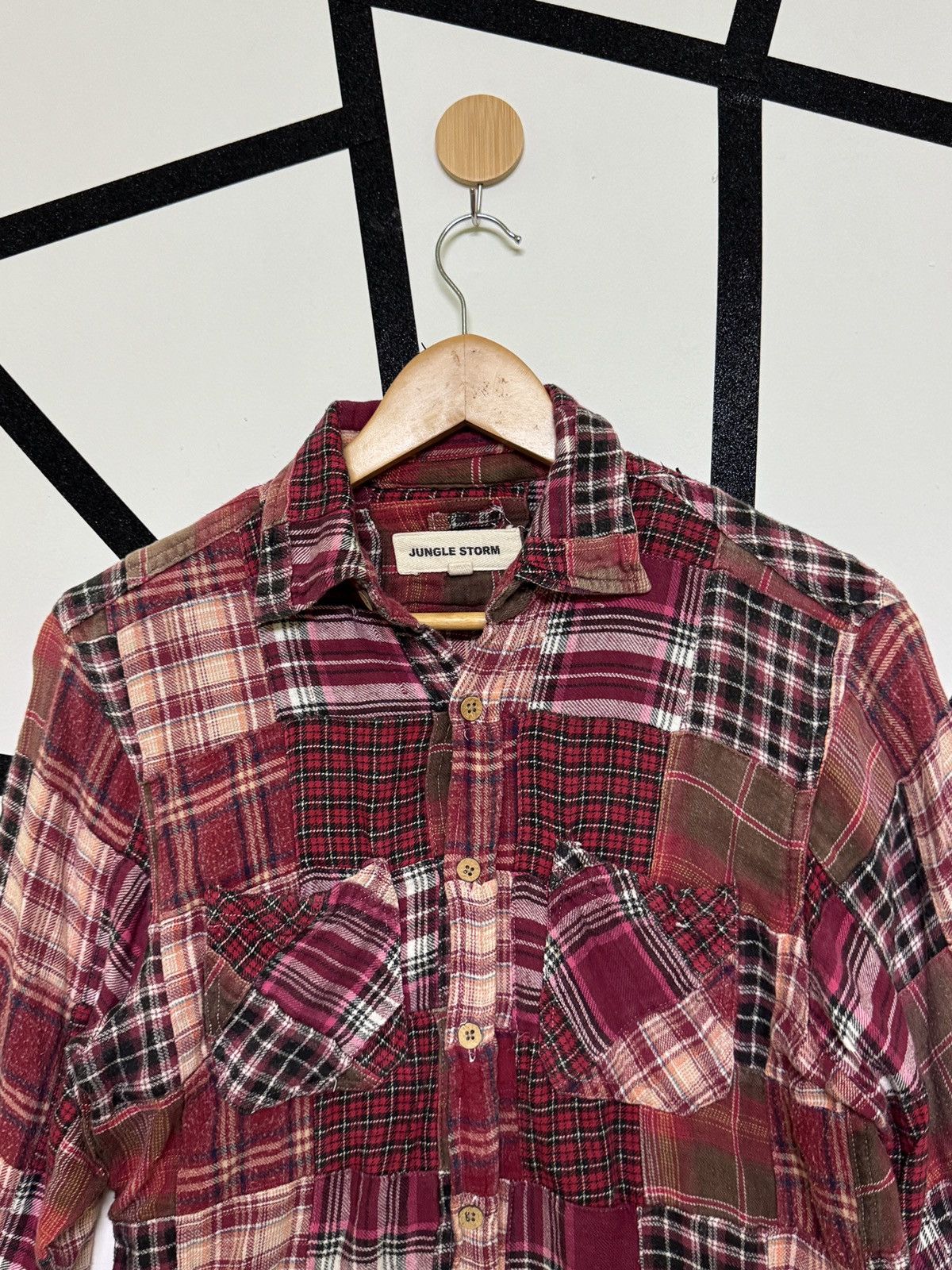 Flannel Vintage JUNGLE STORM Patchwork Rebuild Flannel Shirt Size US S / EU 44-46 / 1 - 5 Thumbnail