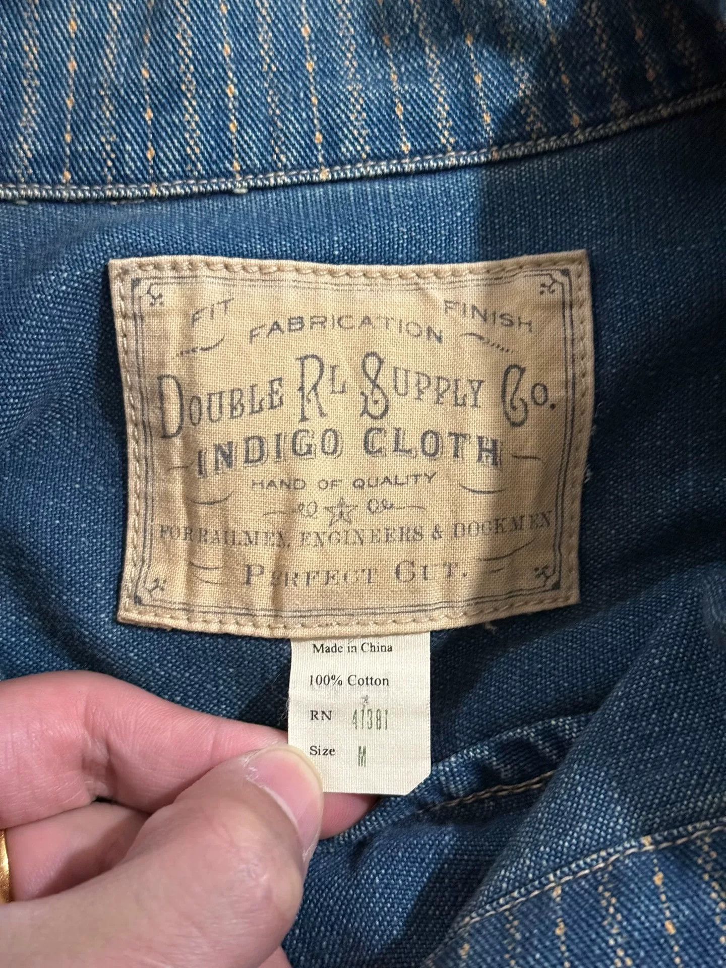 RRL Ralph Lauren RRL Best Indigo Cotton Jacket with Pocket Size US M / EU 48-50 / 2 - 4 Thumbnail