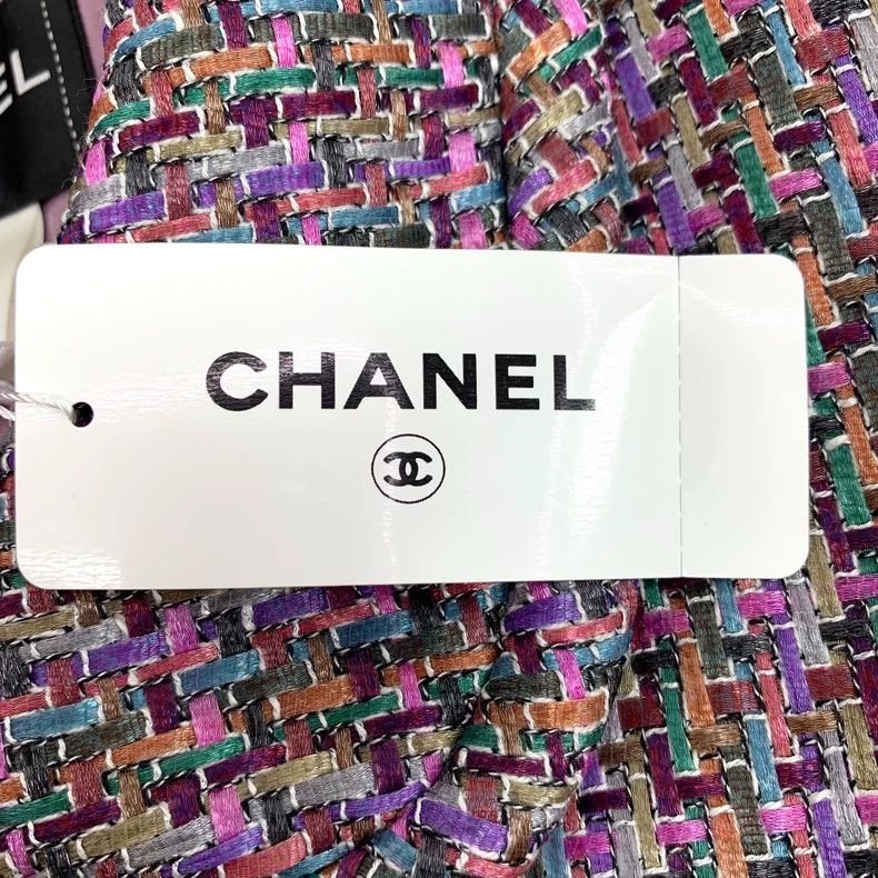 Chanel ChanelPurple lapel double-breasted long-sleeved knitted jac Size 4XL / US 24-26 - 7 Thumbnail