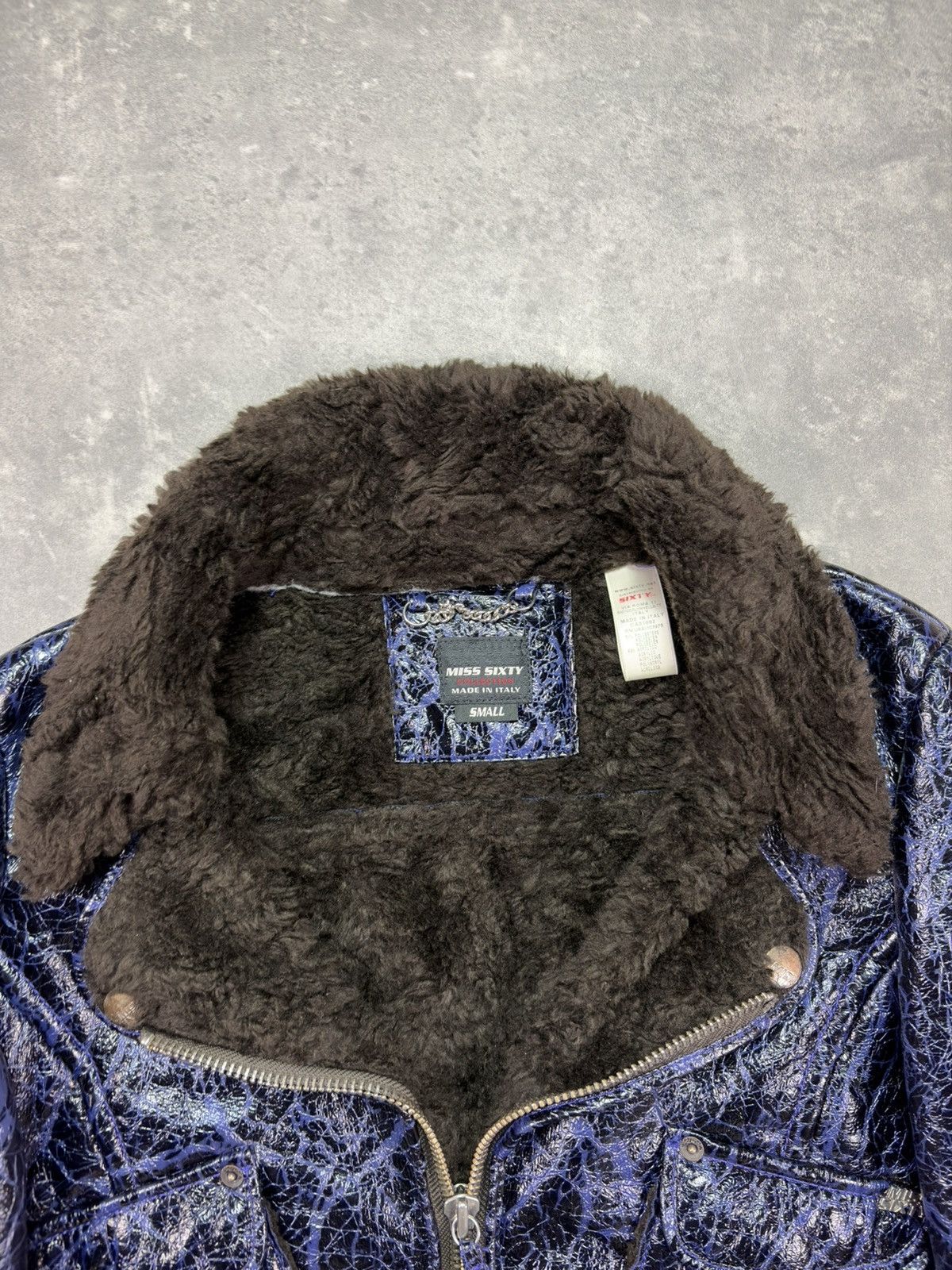 Miss Sixty 00s Miss Sixty Faux Fur Lined Shirt Cropped Biker Jacket S Size S / US 4 / IT 40 - 8 Thumbnail