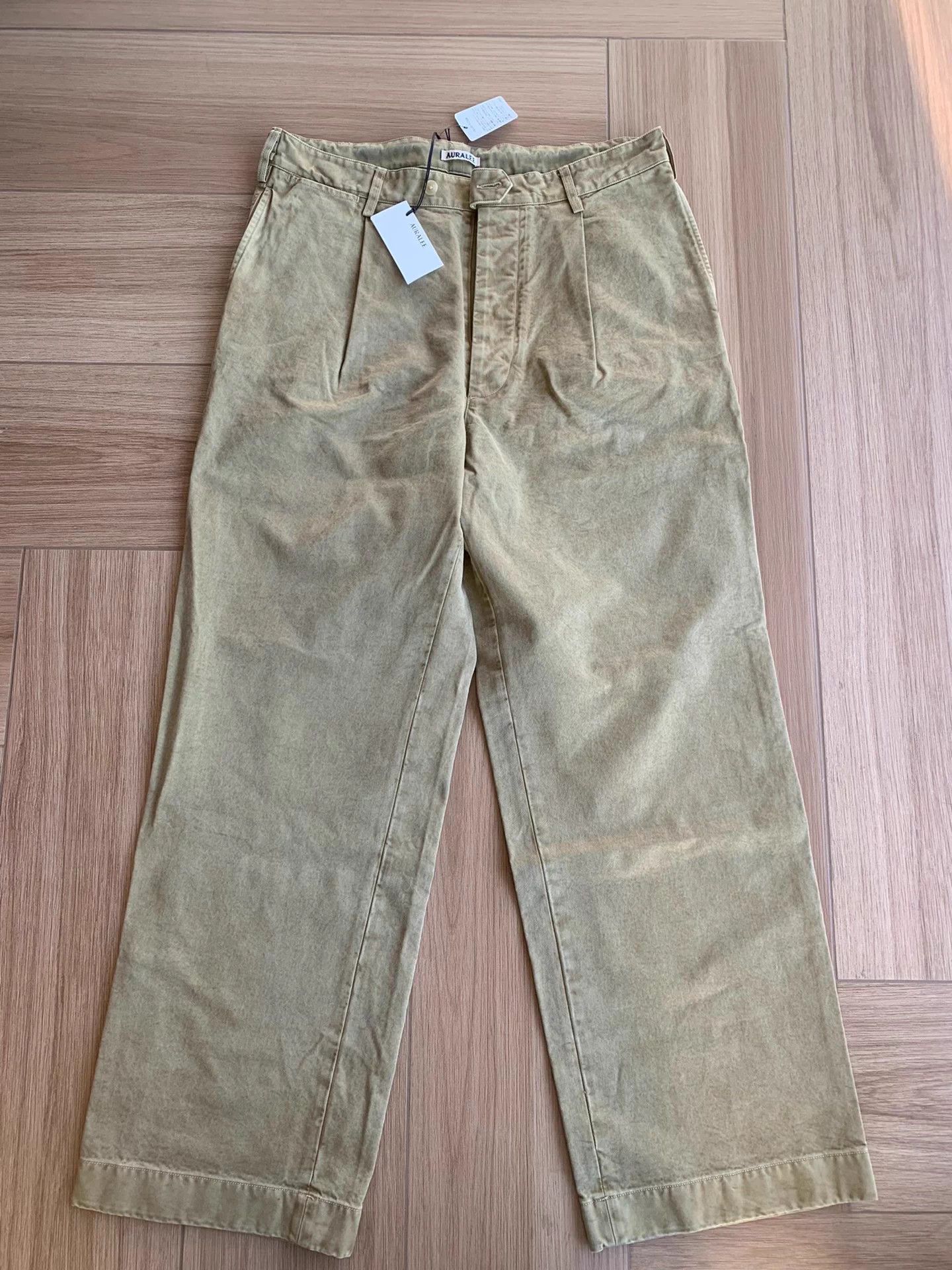 Auralee AURALEE DYED FINX Japanese wax-dyed distressed pants 25AW Size US 35 - 1 Thumbnail