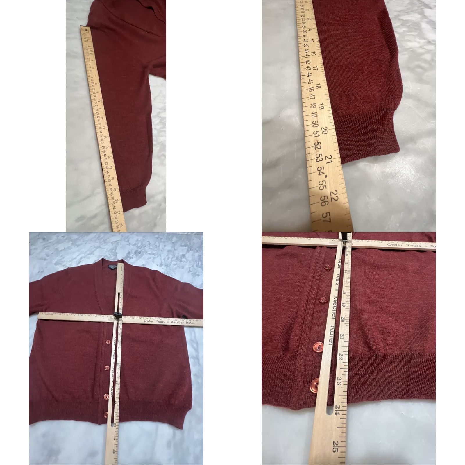 Lands' End VINTAGE Lands' End Wool Sweater Cardigan Women’s M Italy Brown Womens M Wool Sweater Brownish 1990s Secretary/Geek Size M / US 6-8 / IT 42-44 - 8 Thumbnail