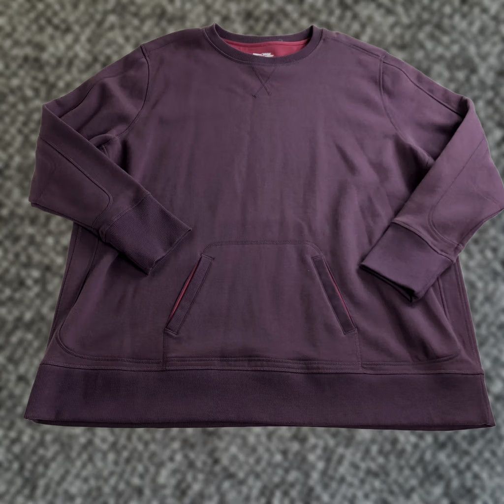 Jockey Jockey Men’s Crew Neck Pullover Sweater Purple 2XL Cotton Blend Regular Size Type Sweater Mens All Seasons Winter Summer Spring Fall Q30 Size US XXL / EU 58 / 5 - 1 Thumbnail