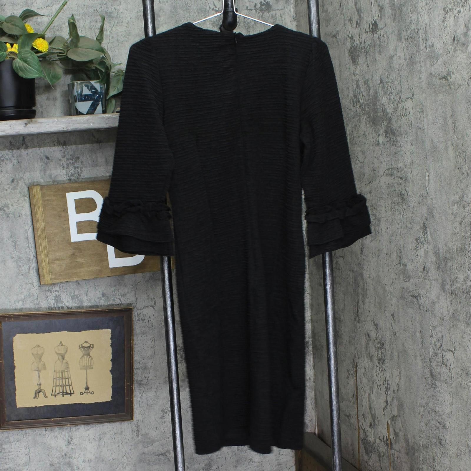 Other Nwt Ny Collection Petite Dress With 3/4 Sleeves Black Pm Size M / US 6-8 / IT 42-44 - 2 Thumbnail