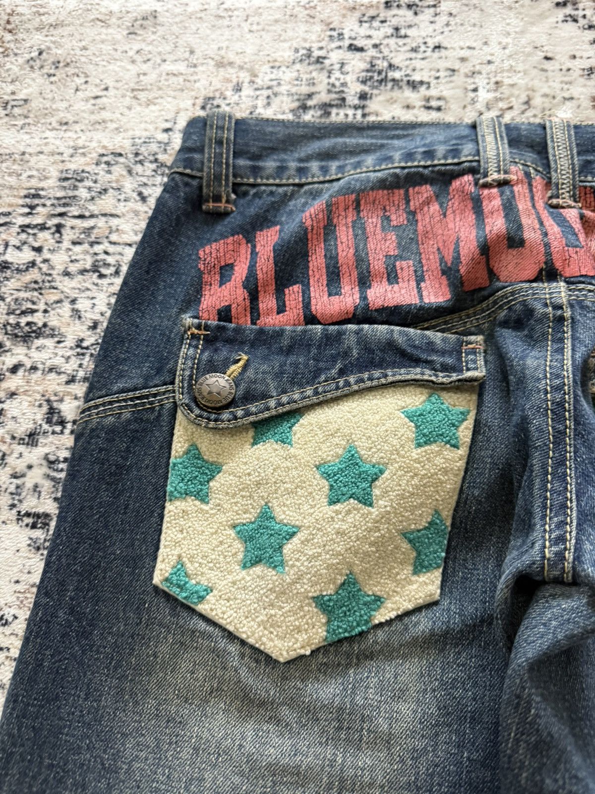 Hysteric Glamour BlueMoon Japan Paneled Surf Edition Straight Jeans Size US 30 / EU 46 - 18 Thumbnail