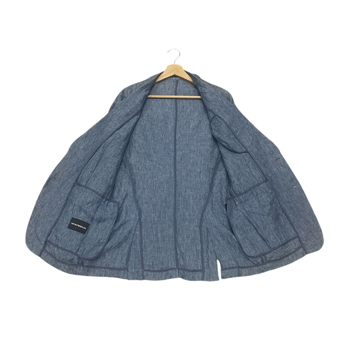 Emporio Armani Vintage Emporio Armani Linen Blazer Jacket — Made in Italy Size 46R - 17 Thumbnail