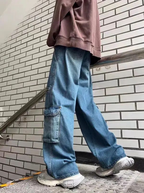 Other Vintage Street Hip Hop Punk Large Pocket Workwear Jeans Size US 34 / EU 50 - 4 Thumbnail