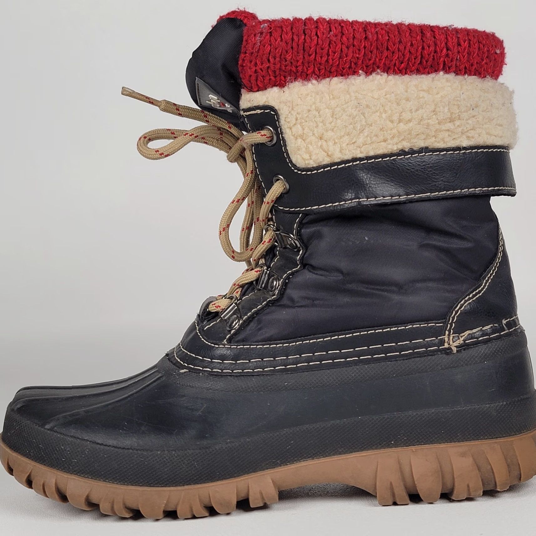 Cougar Storm Cougar Creek Boots Women's Mid-Calf Snow Boot Black Red Lined Cushioned Faux Fur 7M Size US 7 / IT 37 - 6 Thumbnail