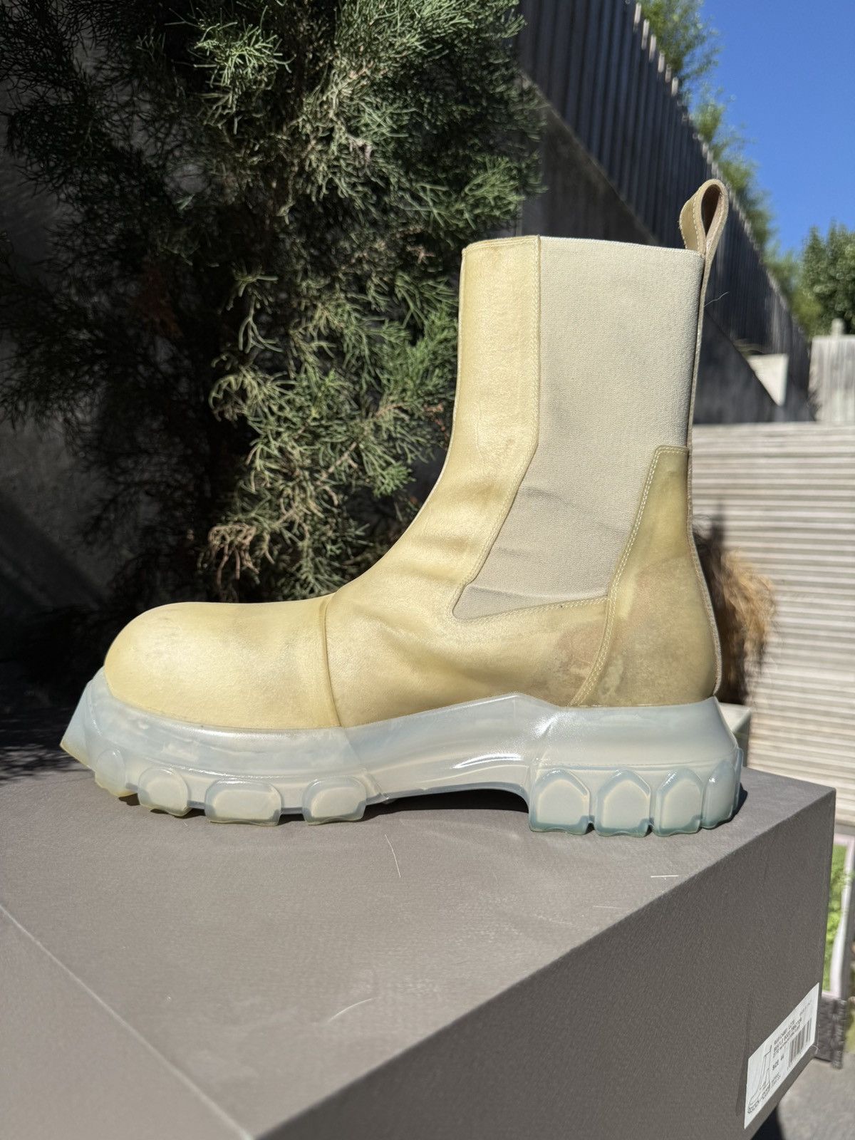 Rick Owens Apparition Leather Beatle Bozo Tractor Boots Size US 11 / EU 44 - 6 Thumbnail