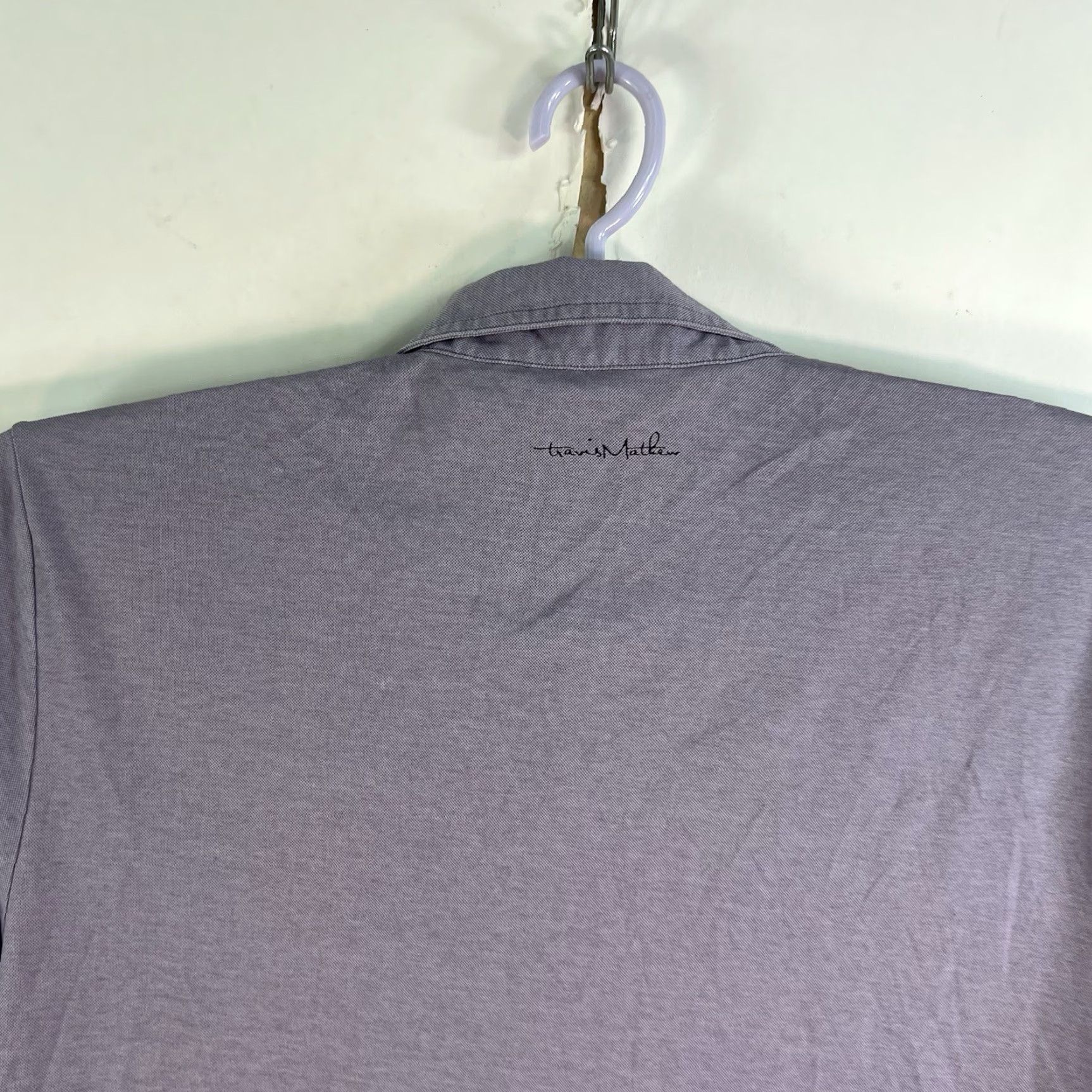 TravisMathew Travis Matthew Shirt Polo Men’s XL Teal Mauve Purple Striped Short Sleeve Size US XL / EU 56 / 4 - 7 Thumbnail